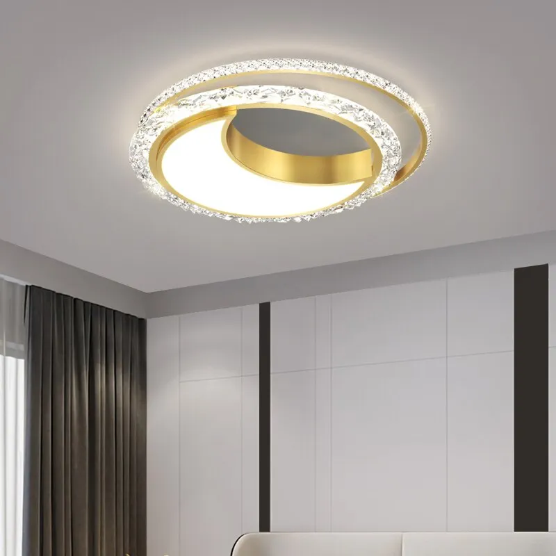 Nordic Bedroom Recessed Led Ceiling Lights Post-modern Luxury Crystal Creative Living Room Fashion Loft Decor Restaurant Lamp