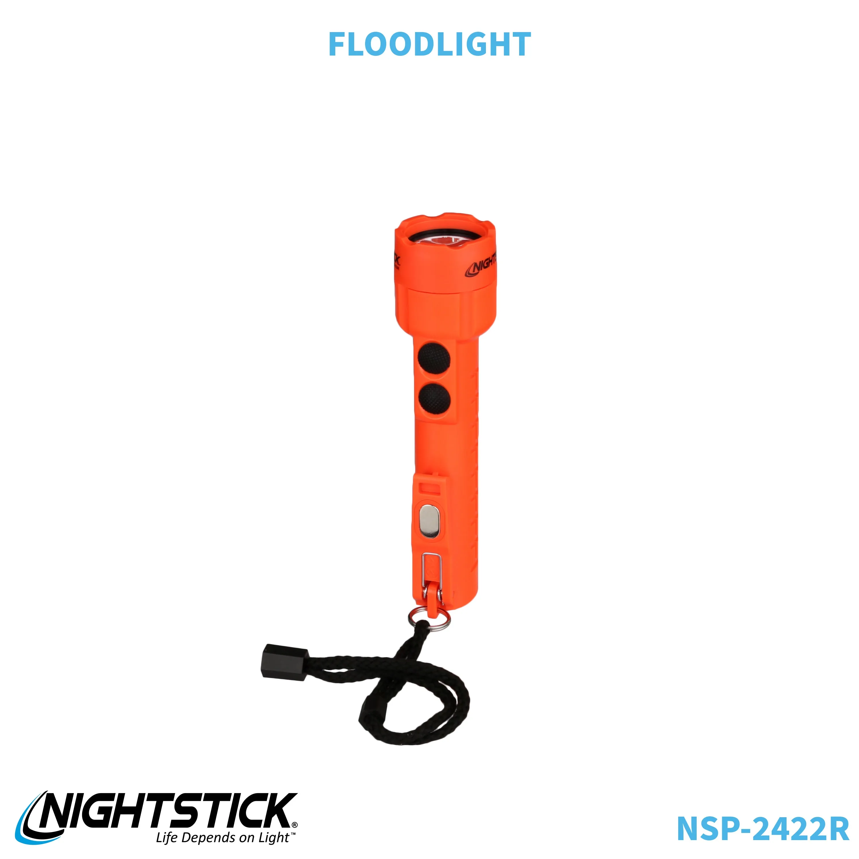 NSP-2422R: Dual-Light Flashlight w/Dual Magnets