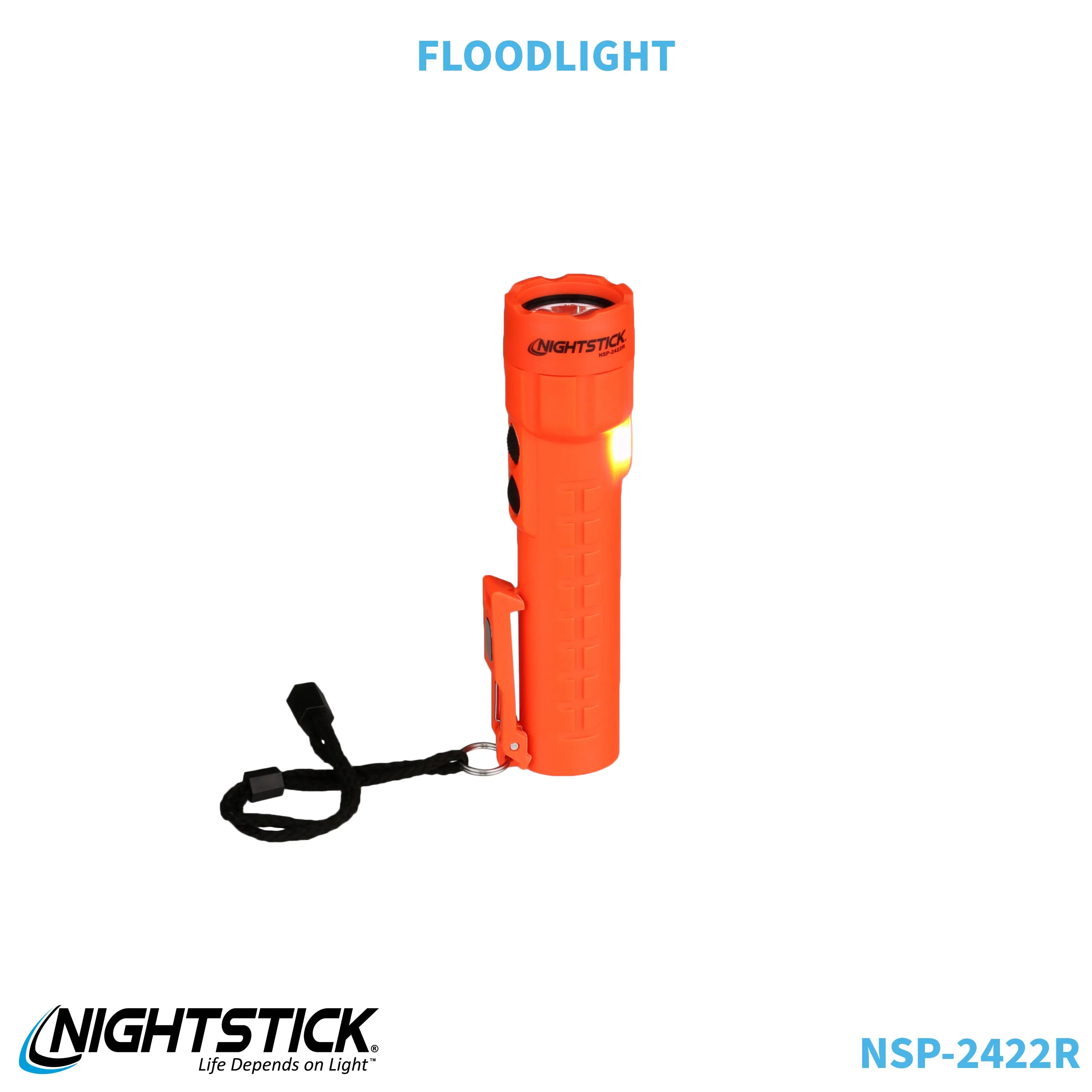 NSP-2422R: Dual-Light Flashlight w/Dual Magnets