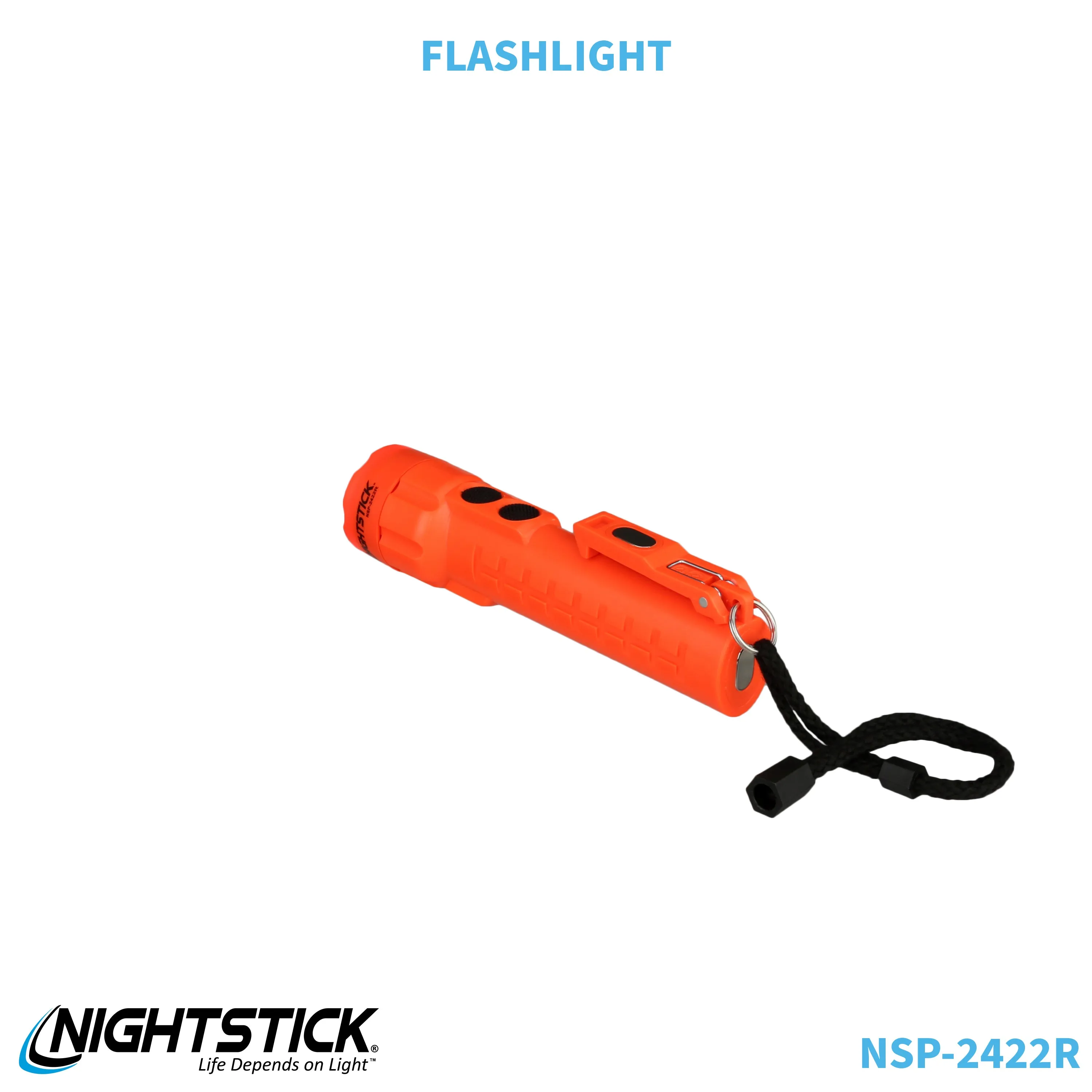 NSP-2422R: Dual-Light Flashlight w/Dual Magnets