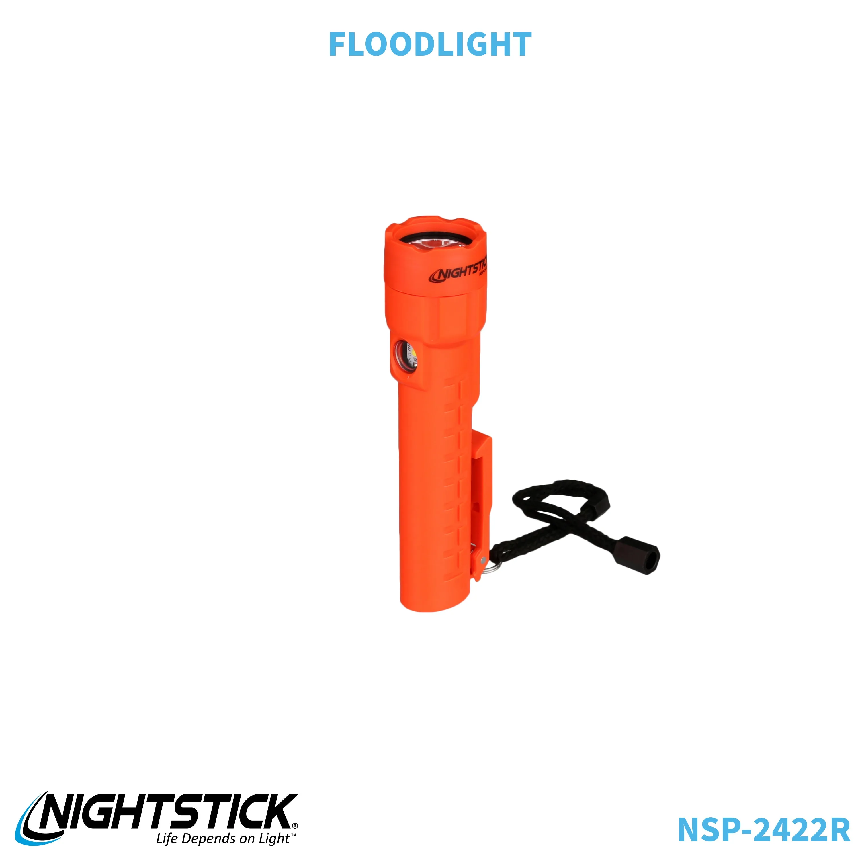 NSP-2422R: Dual-Light Flashlight w/Dual Magnets