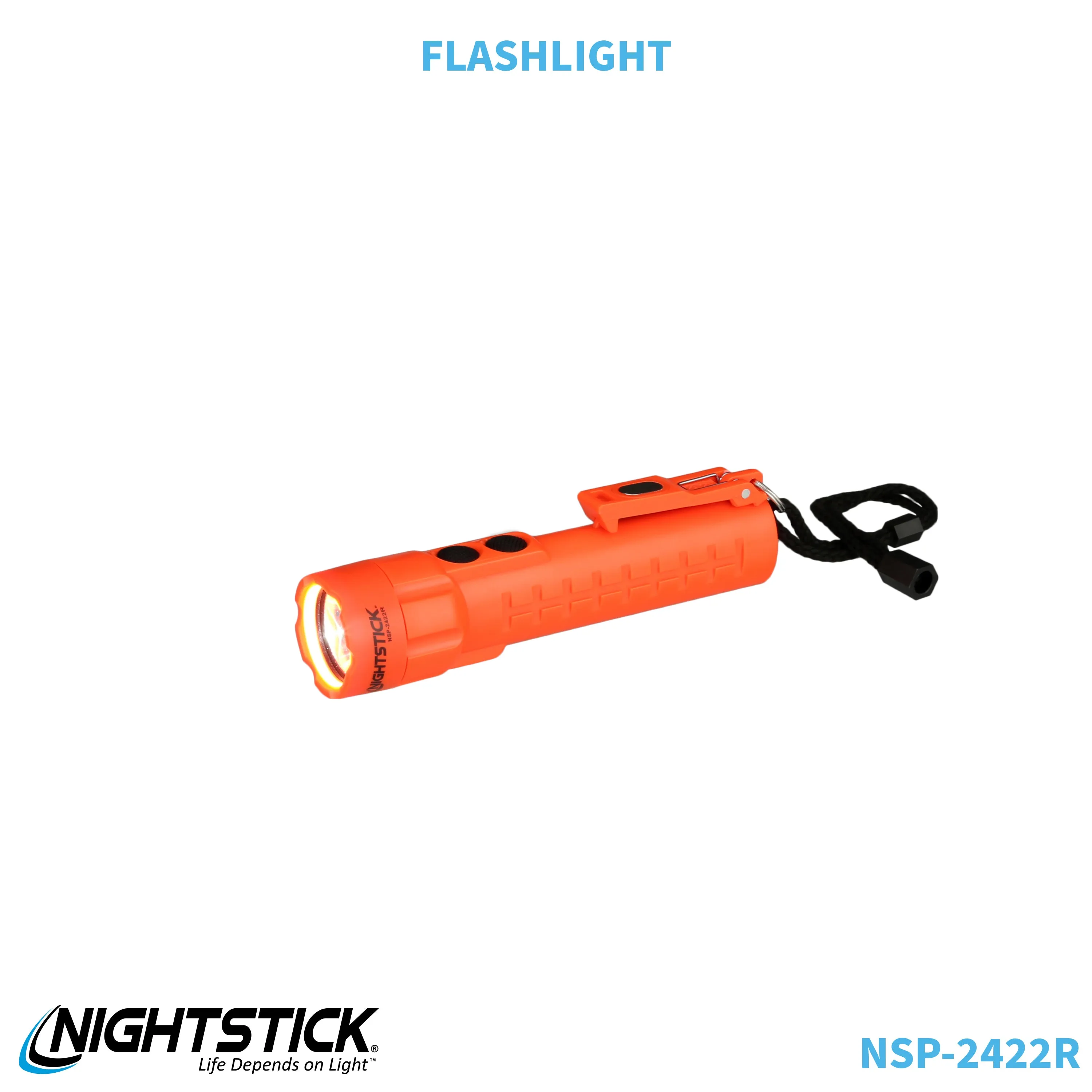 NSP-2422R: Dual-Light Flashlight w/Dual Magnets