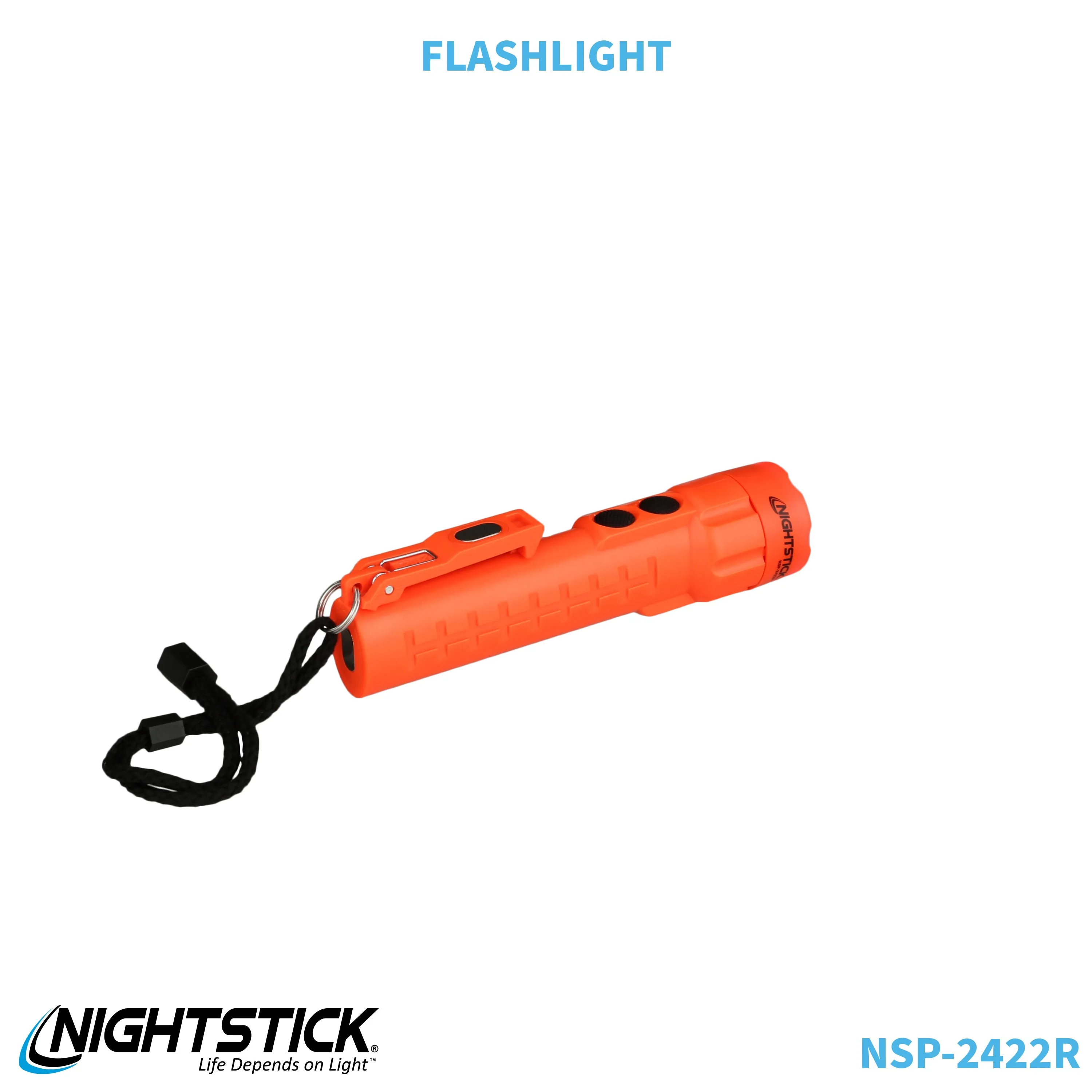 NSP-2422R: Dual-Light Flashlight w/Dual Magnets