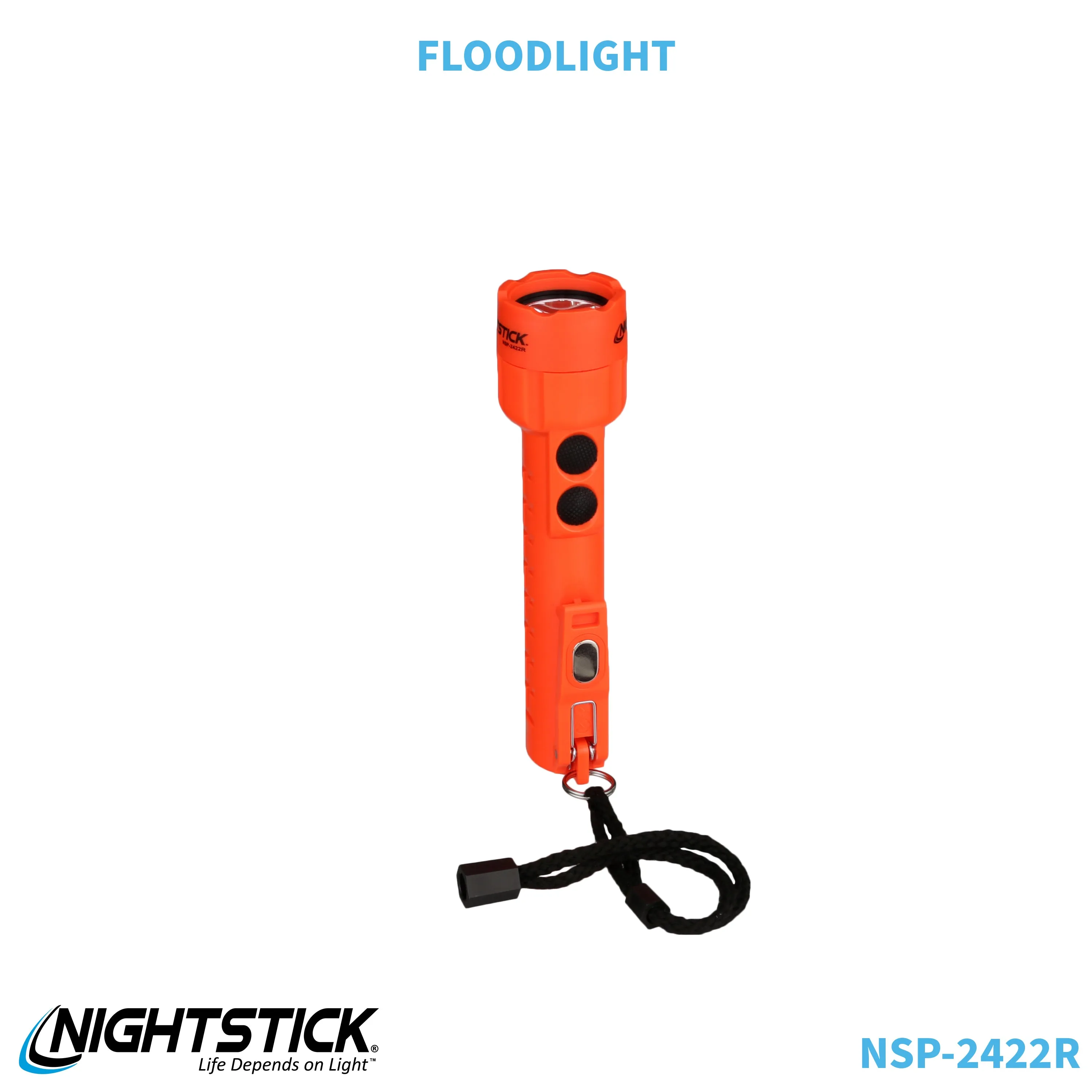 NSP-2422R: Dual-Light Flashlight w/Dual Magnets