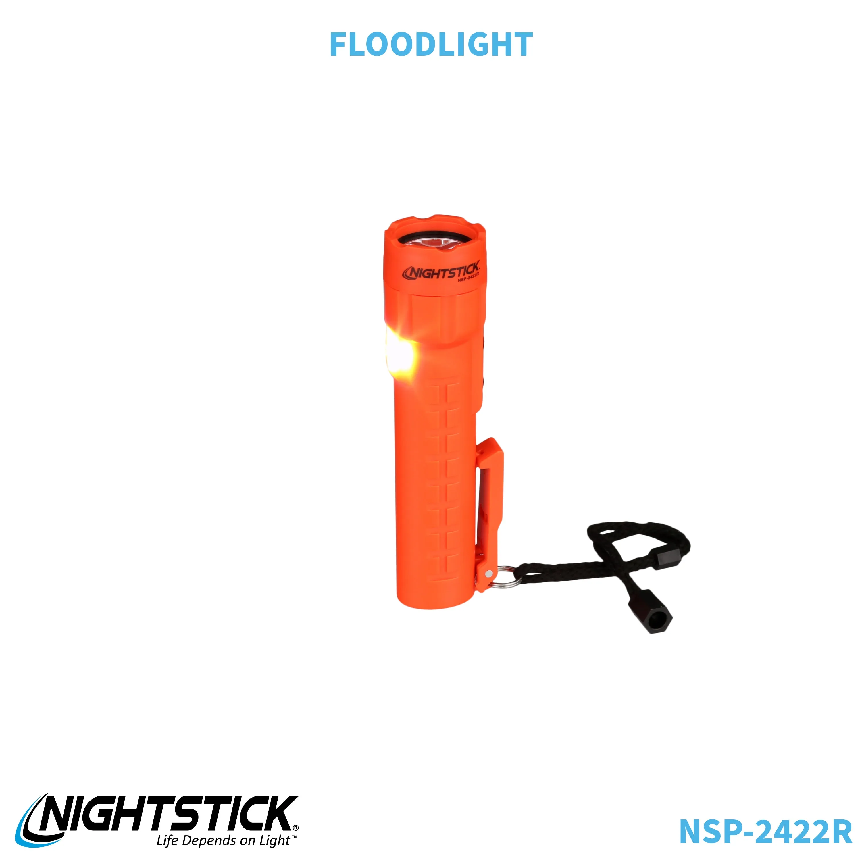 NSP-2422R: Dual-Light Flashlight w/Dual Magnets