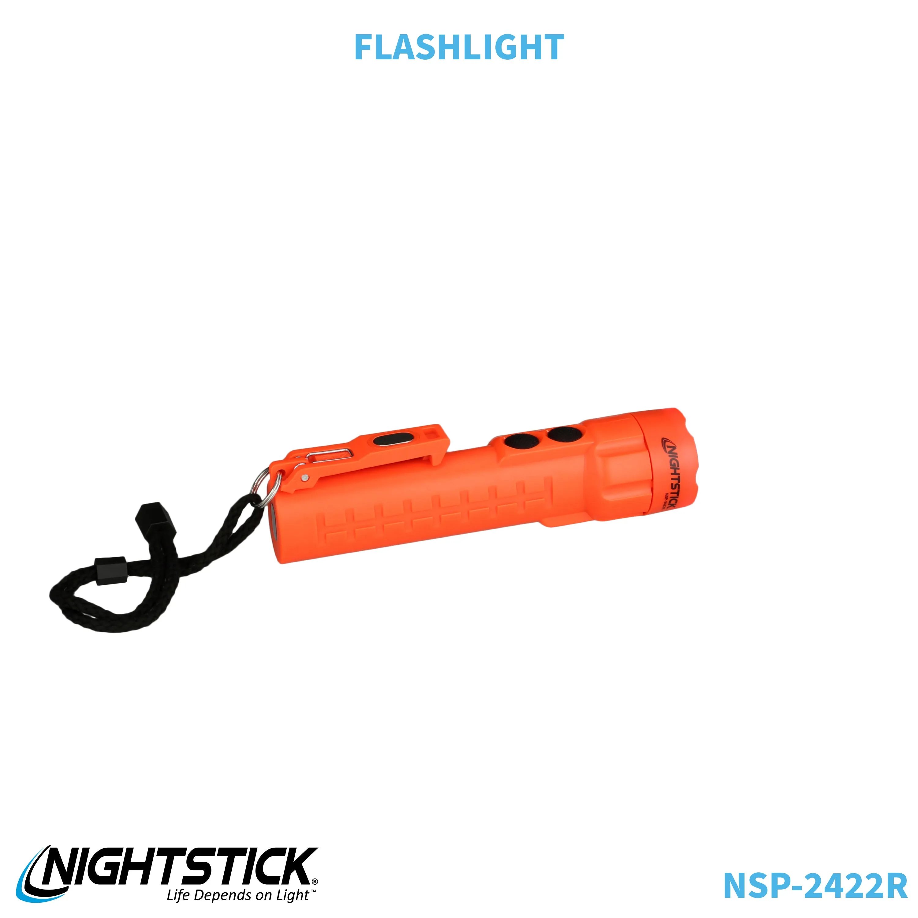 NSP-2422R: Dual-Light Flashlight w/Dual Magnets