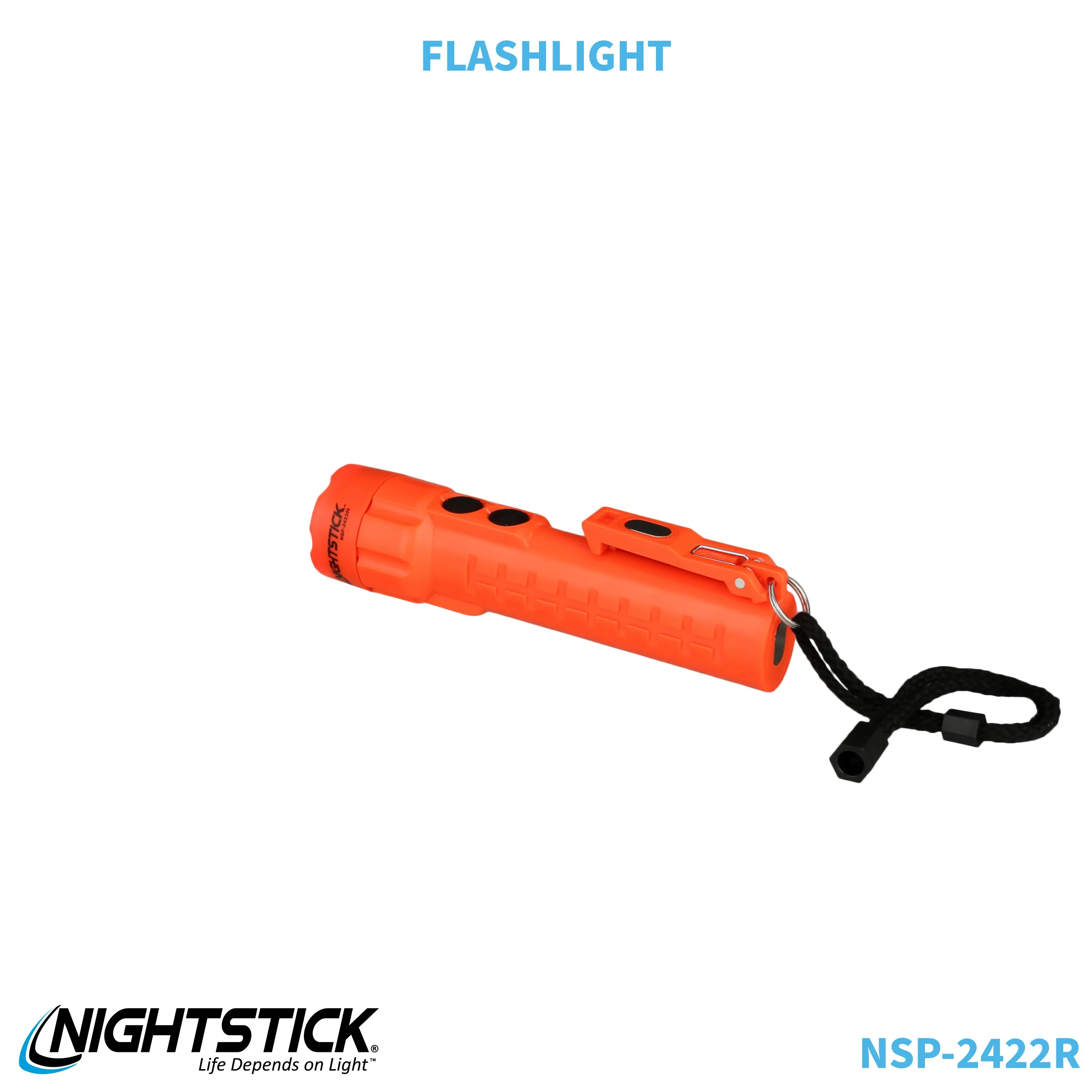 NSP-2422R: Dual-Light Flashlight w/Dual Magnets