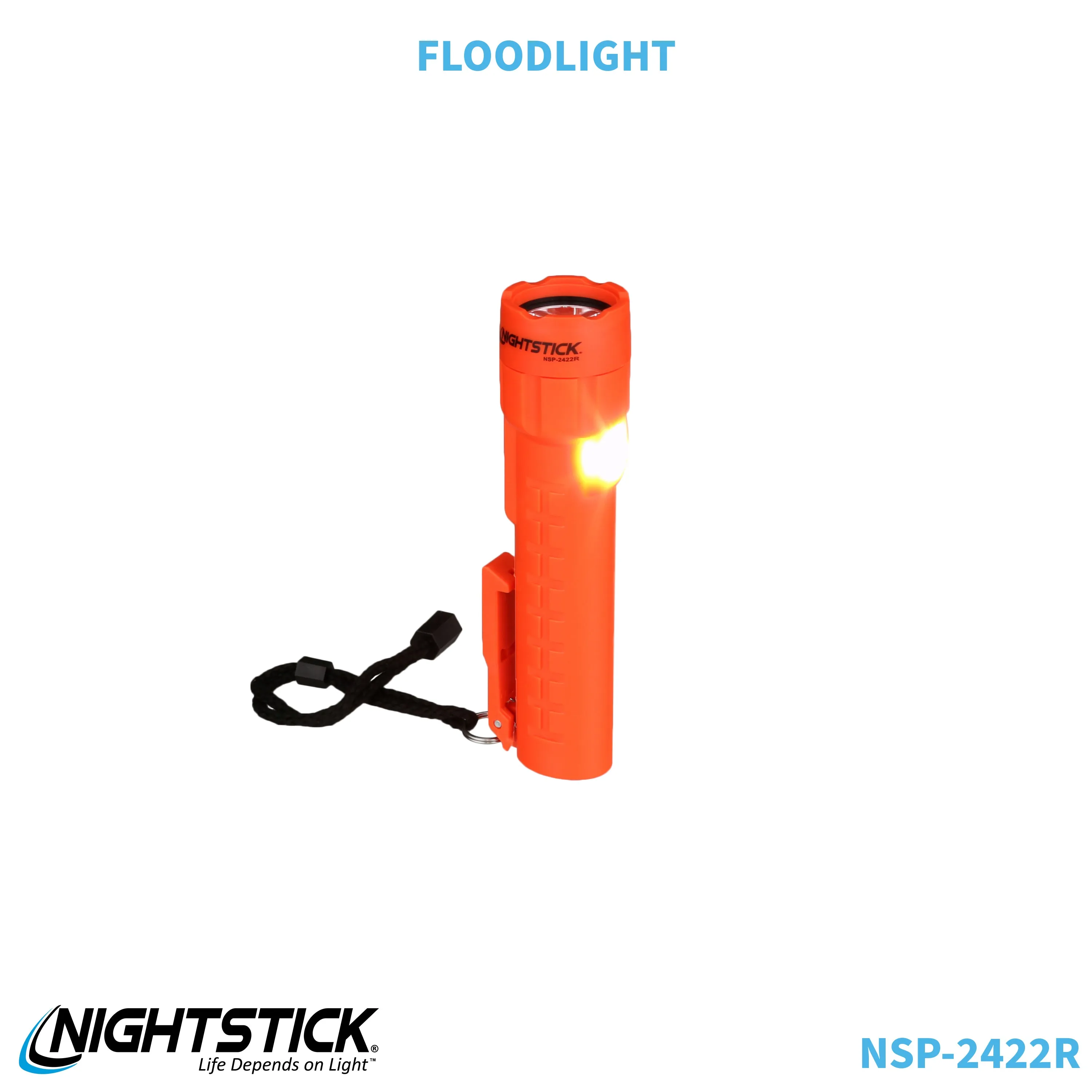 NSP-2422R: Dual-Light Flashlight w/Dual Magnets