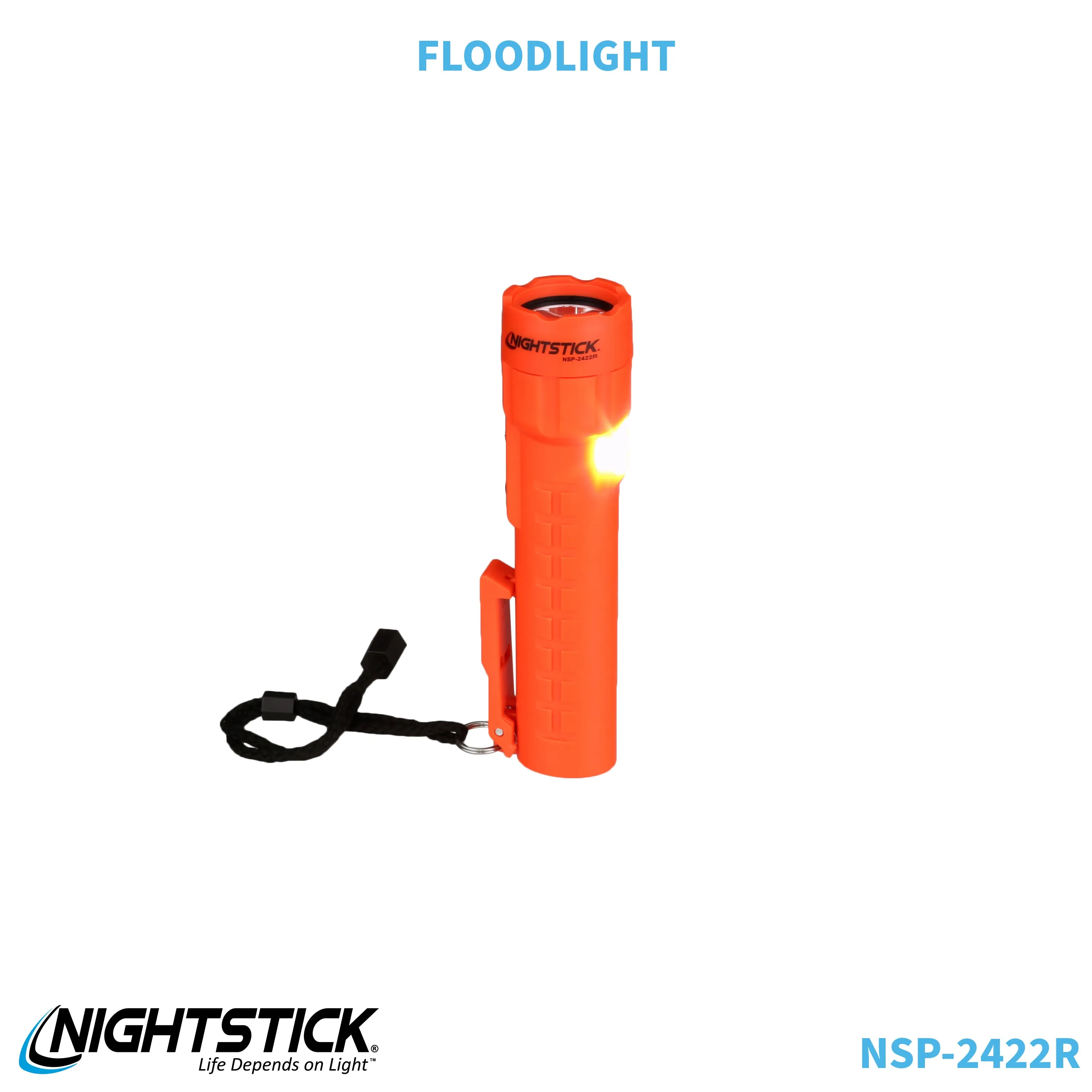 NSP-2422R: Dual-Light Flashlight w/Dual Magnets