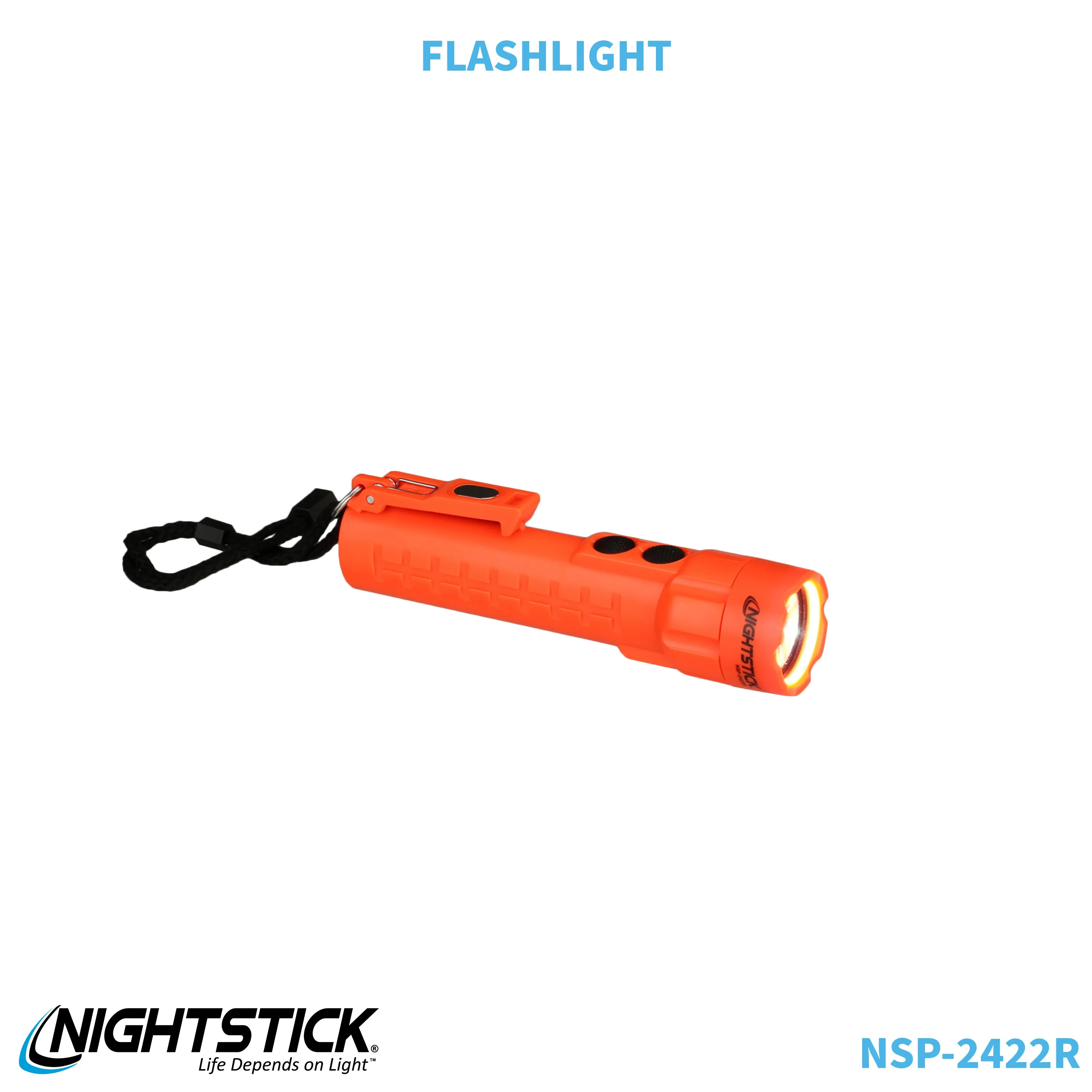 NSP-2422R: Dual-Light Flashlight w/Dual Magnets