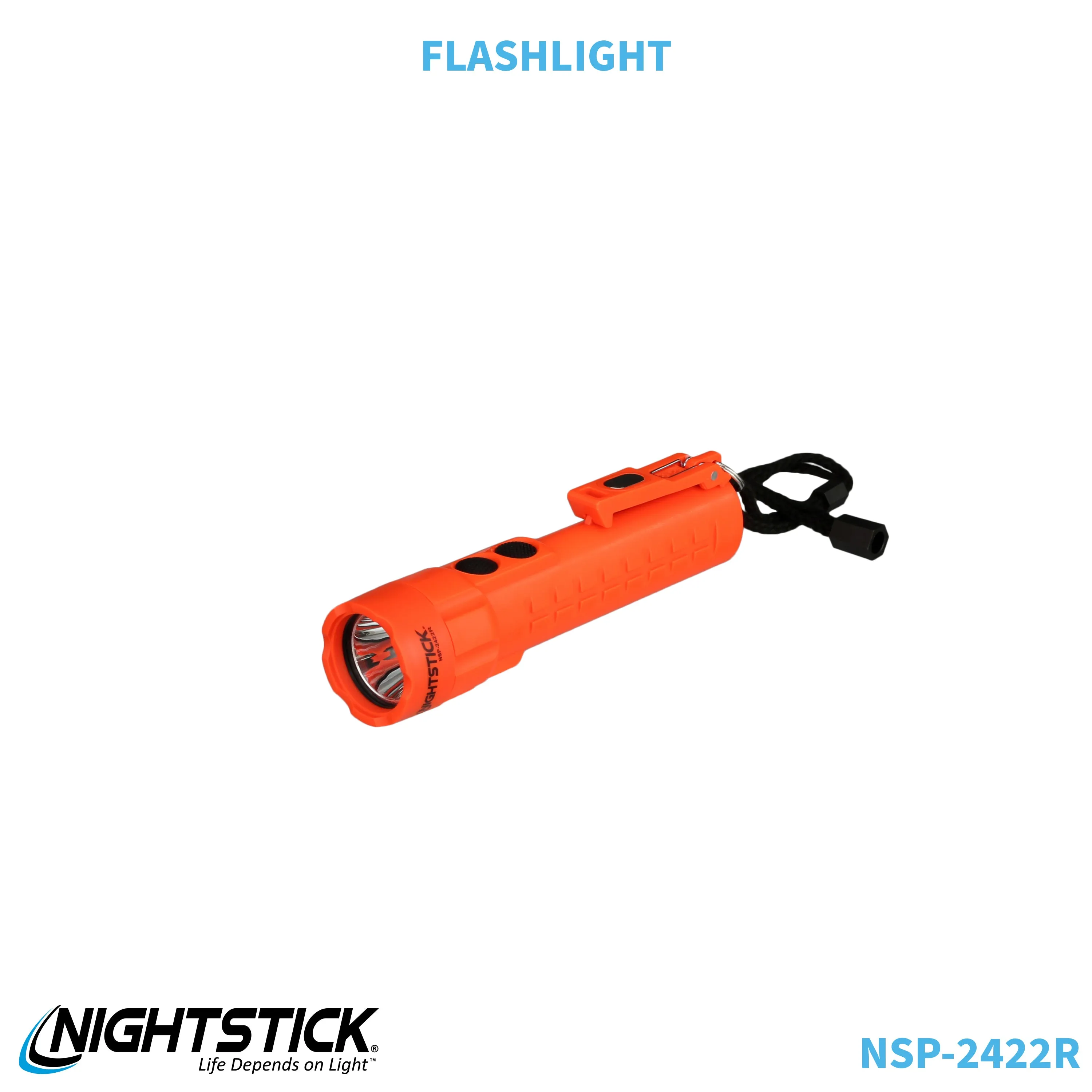 NSP-2422R: Dual-Light Flashlight w/Dual Magnets