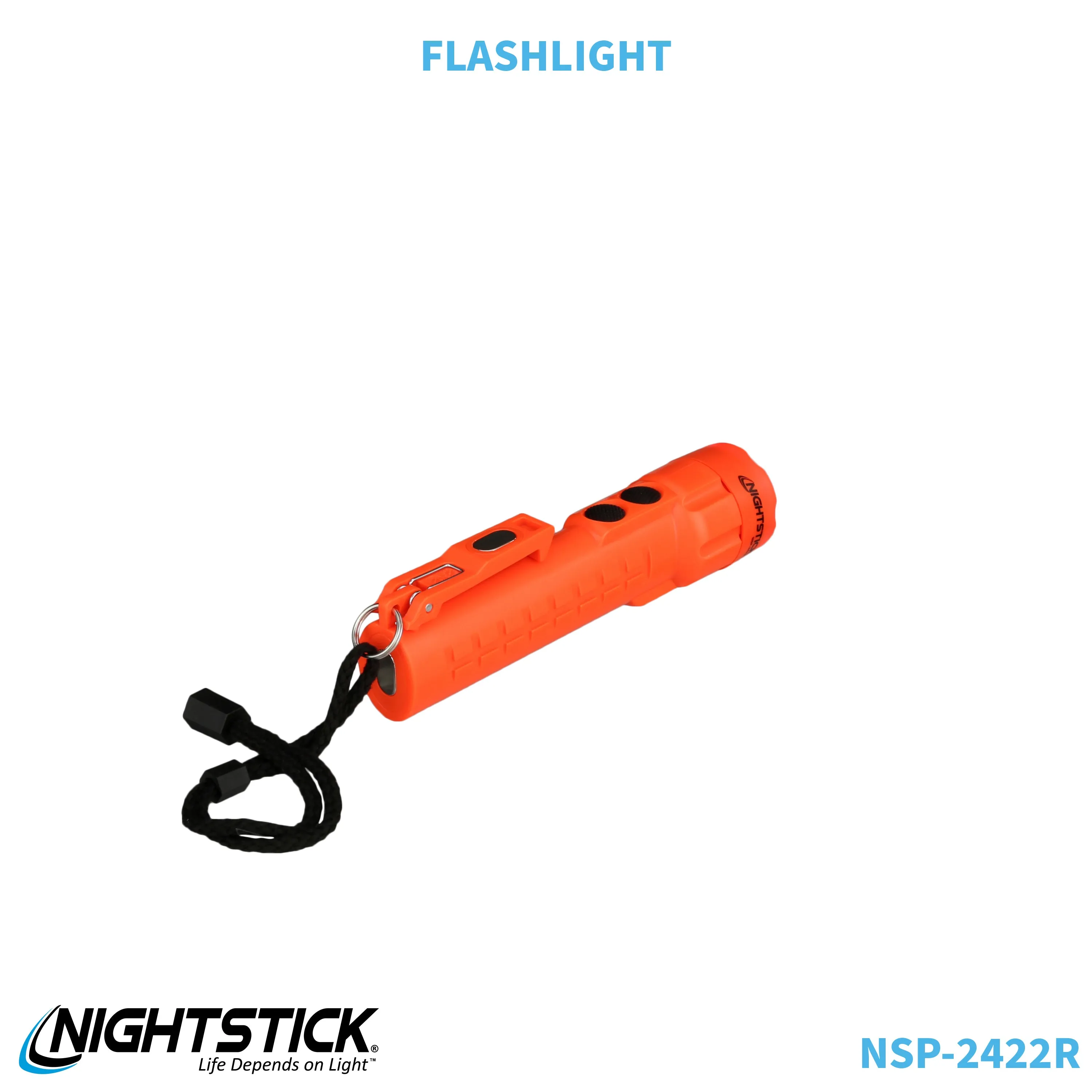 NSP-2422R: Dual-Light Flashlight w/Dual Magnets