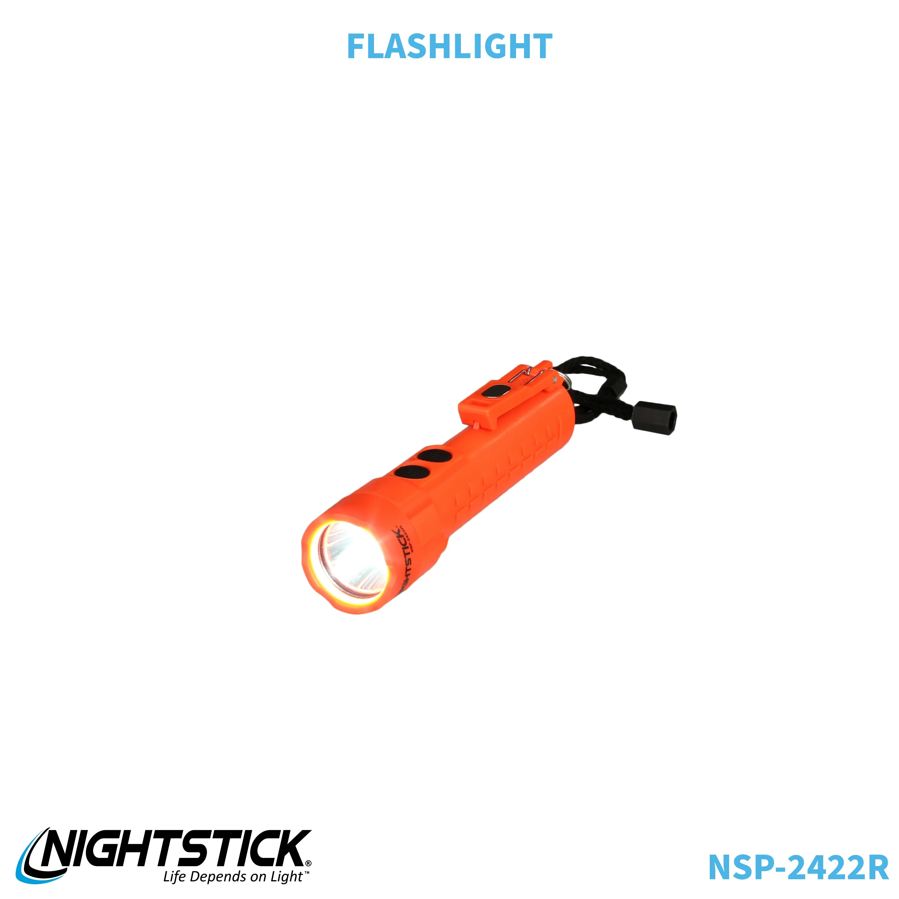 NSP-2422R: Dual-Light Flashlight w/Dual Magnets