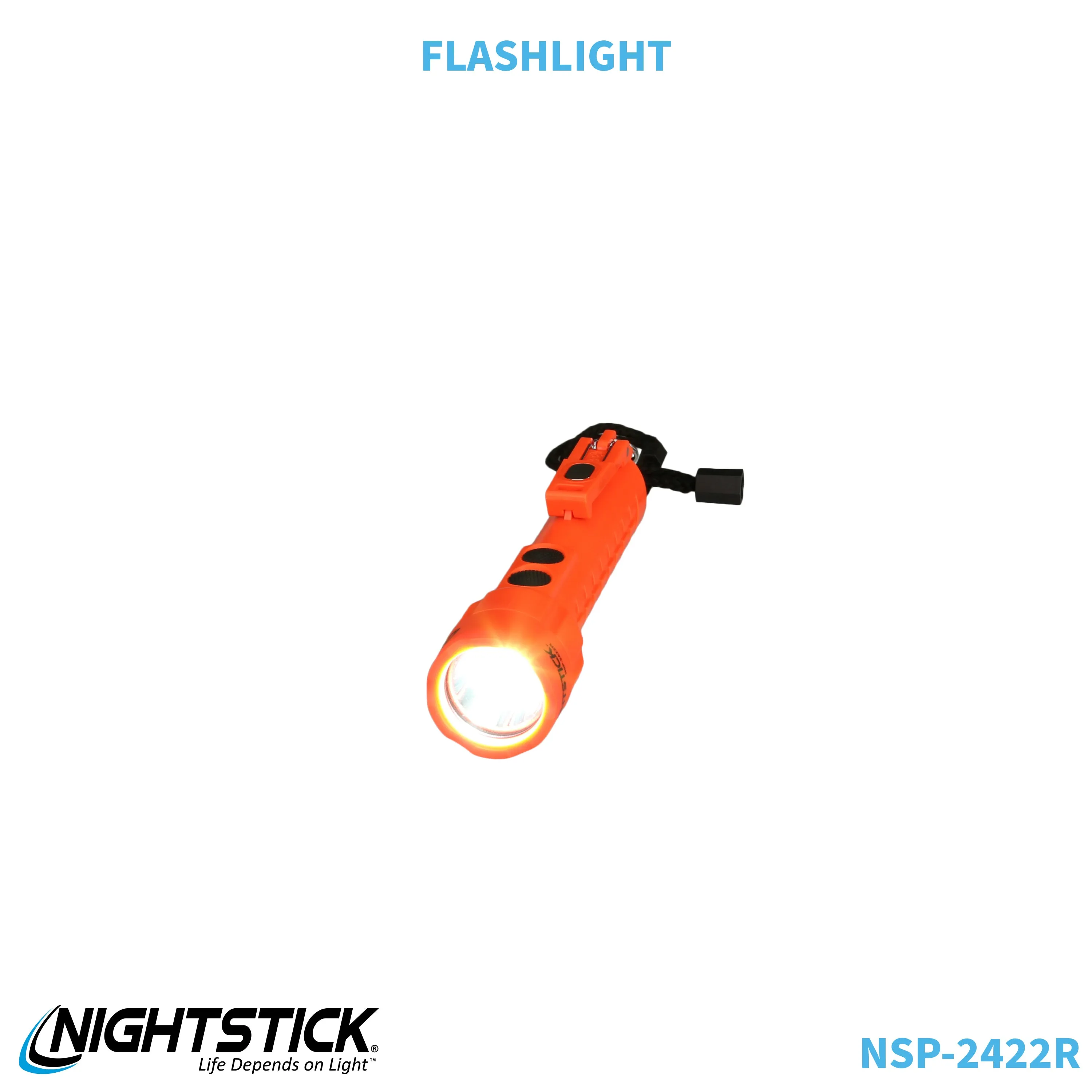 NSP-2422R: Dual-Light Flashlight w/Dual Magnets