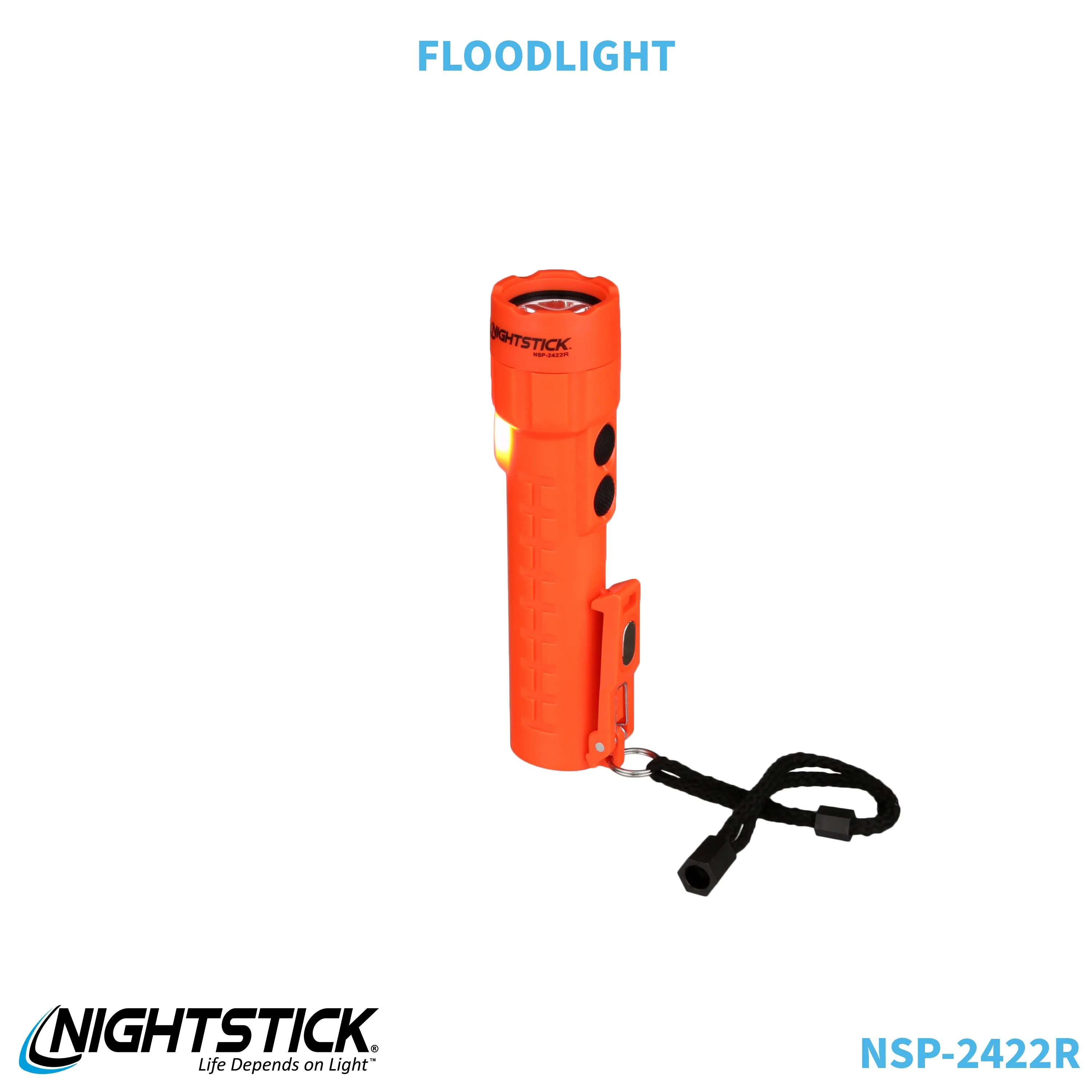 NSP-2422R: Dual-Light Flashlight w/Dual Magnets