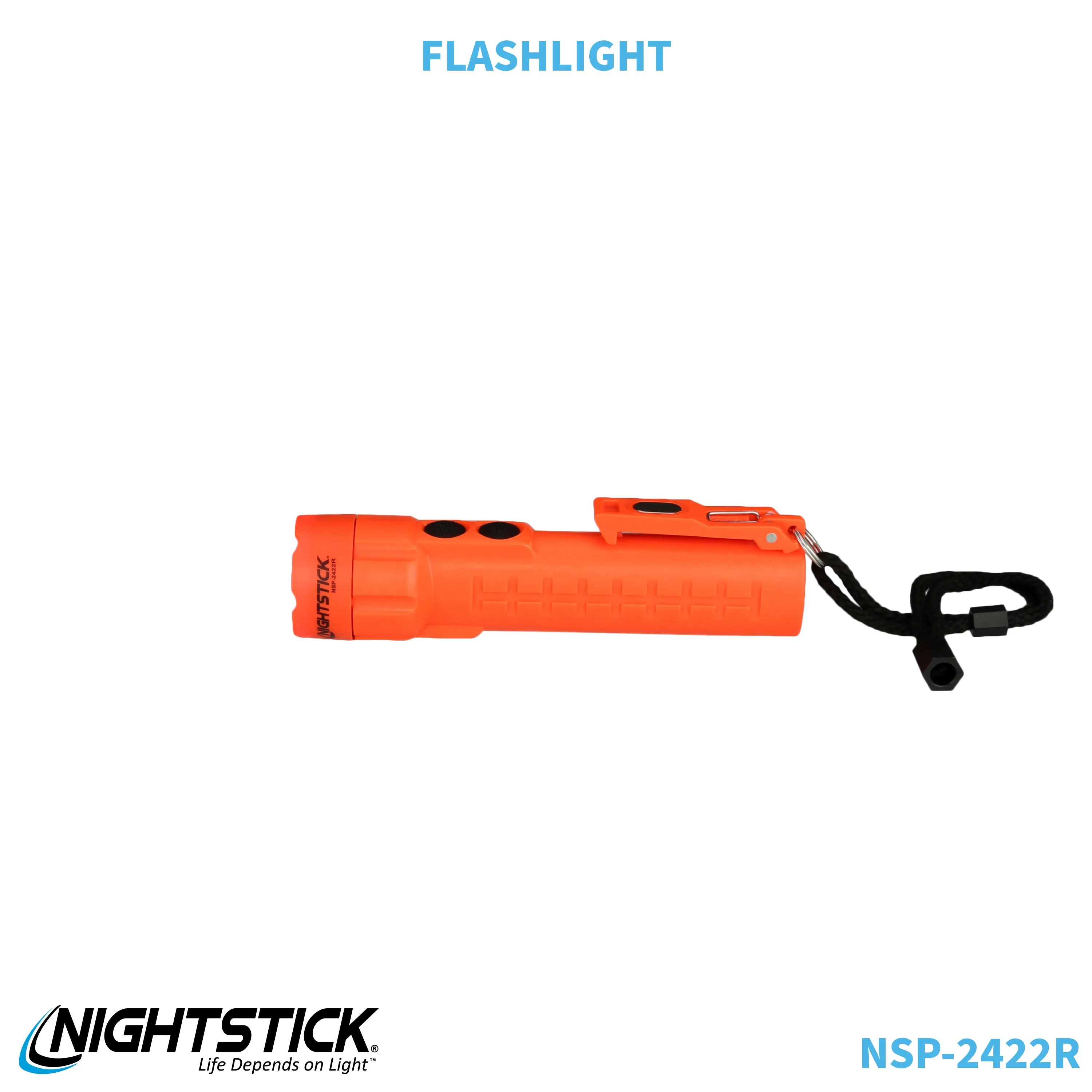 NSP-2422R: Dual-Light Flashlight w/Dual Magnets