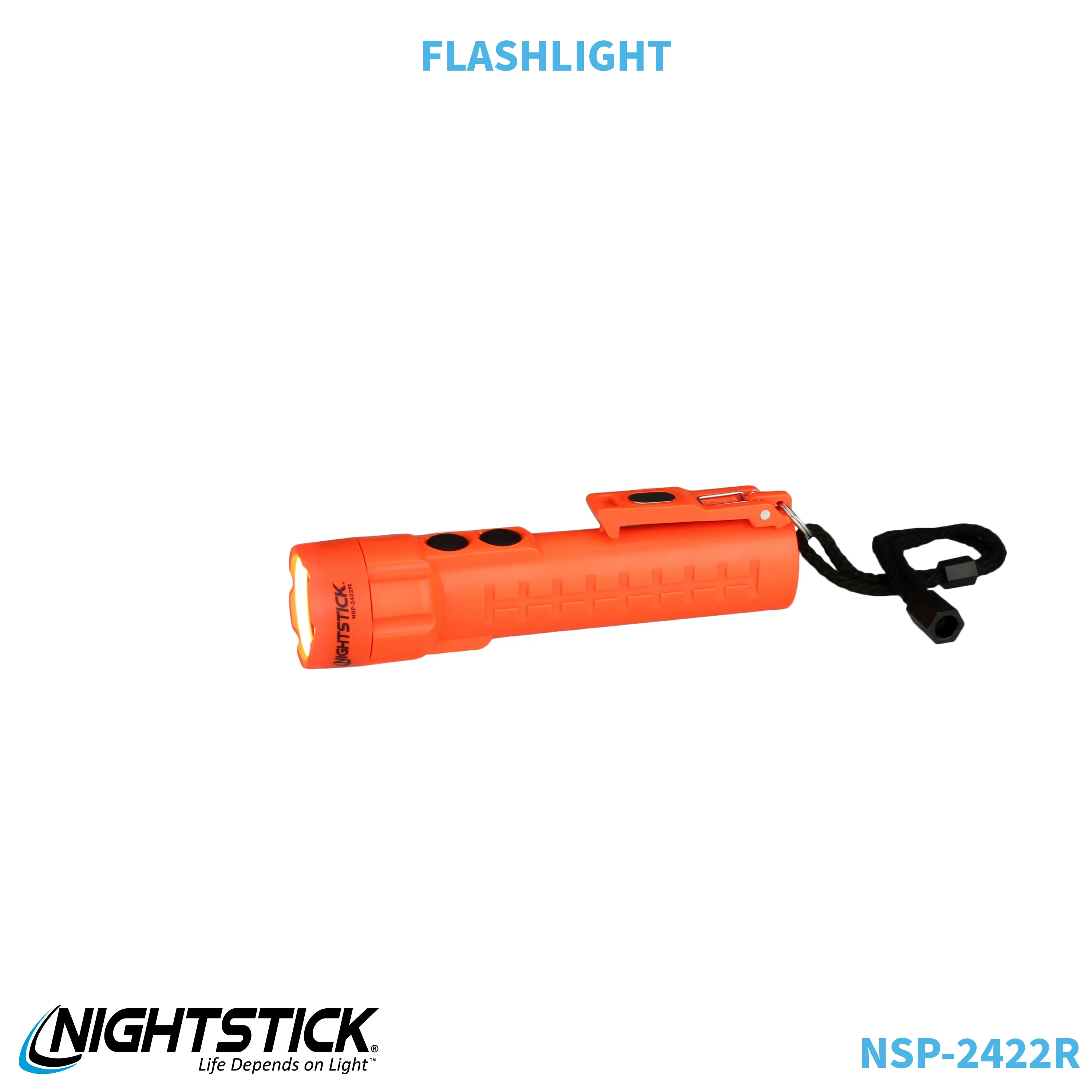 NSP-2422R: Dual-Light Flashlight w/Dual Magnets