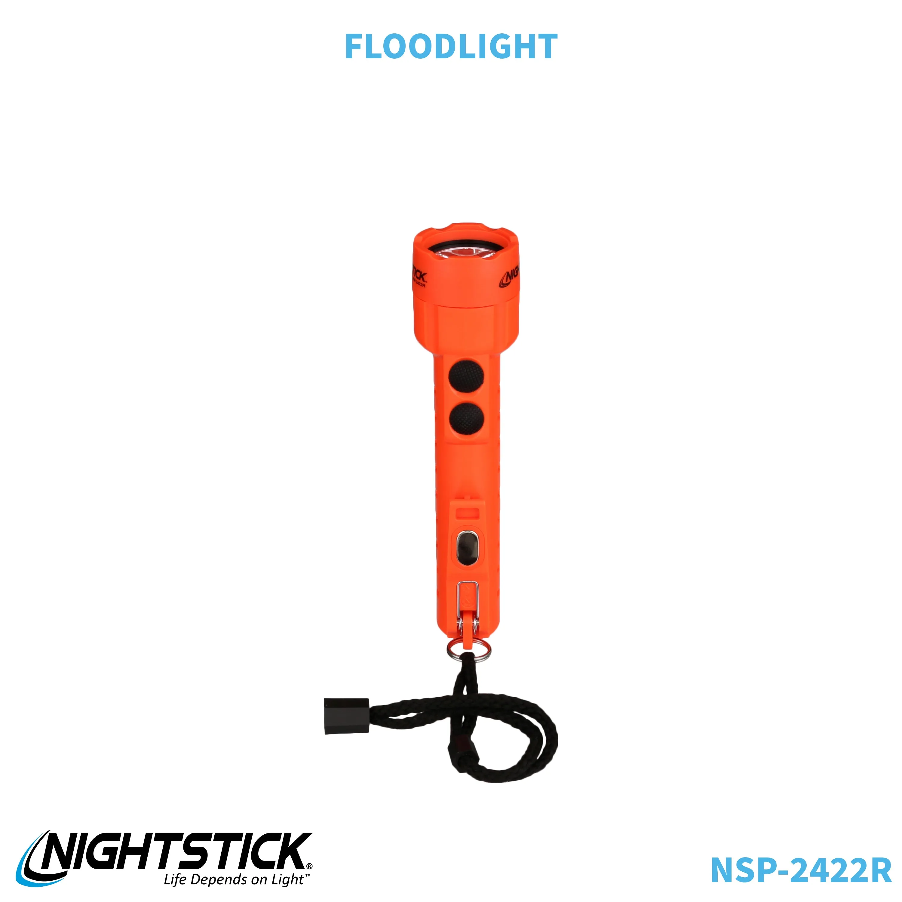 NSP-2422R: Dual-Light Flashlight w/Dual Magnets