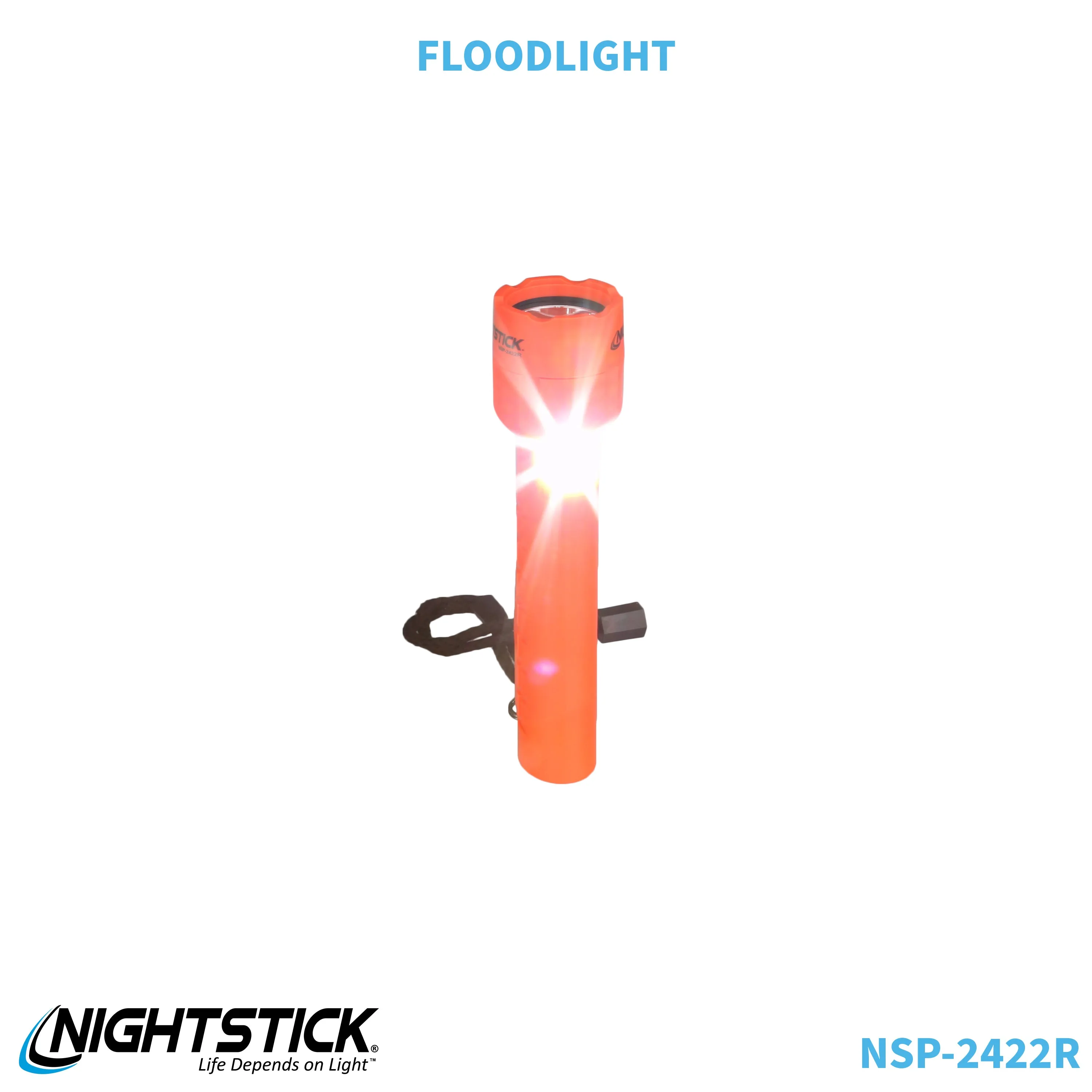 NSP-2422R: Dual-Light Flashlight w/Dual Magnets