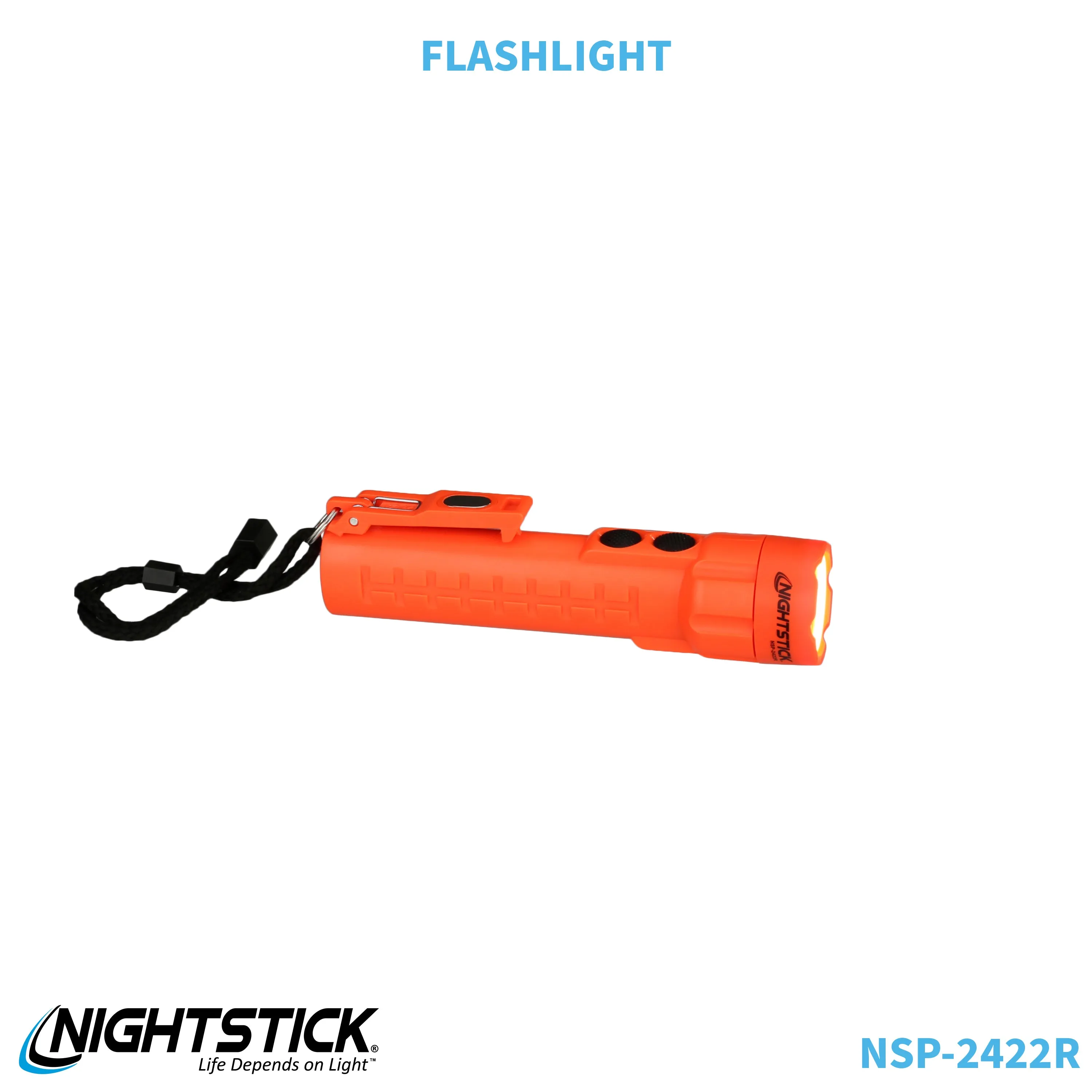 NSP-2422R: Dual-Light Flashlight w/Dual Magnets