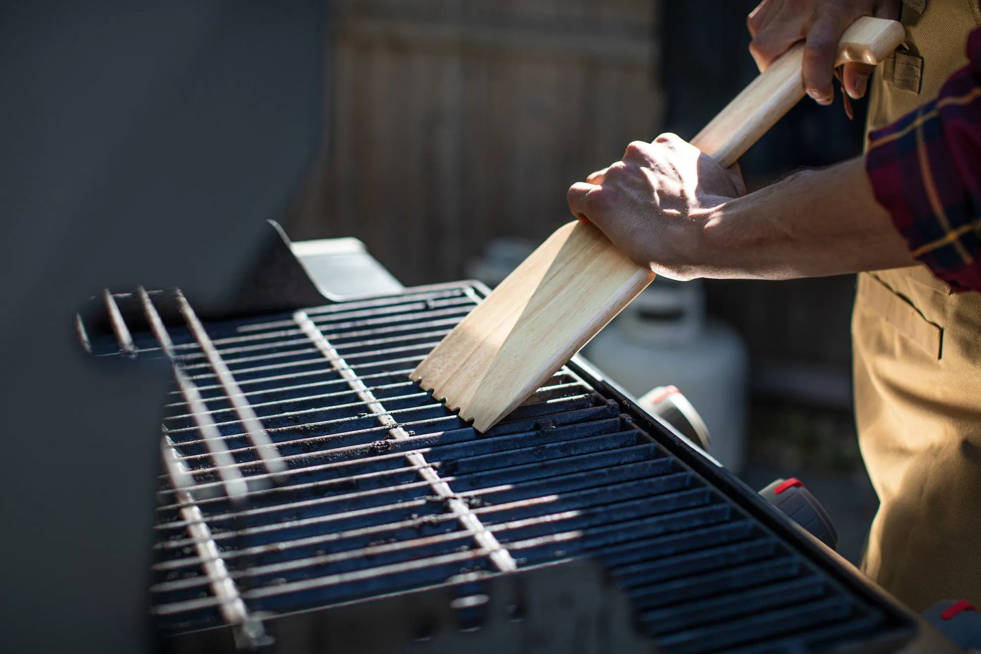 Oklahoma State Cowboys - Hardwood BBQ Grill Scraper with Bottle Opener