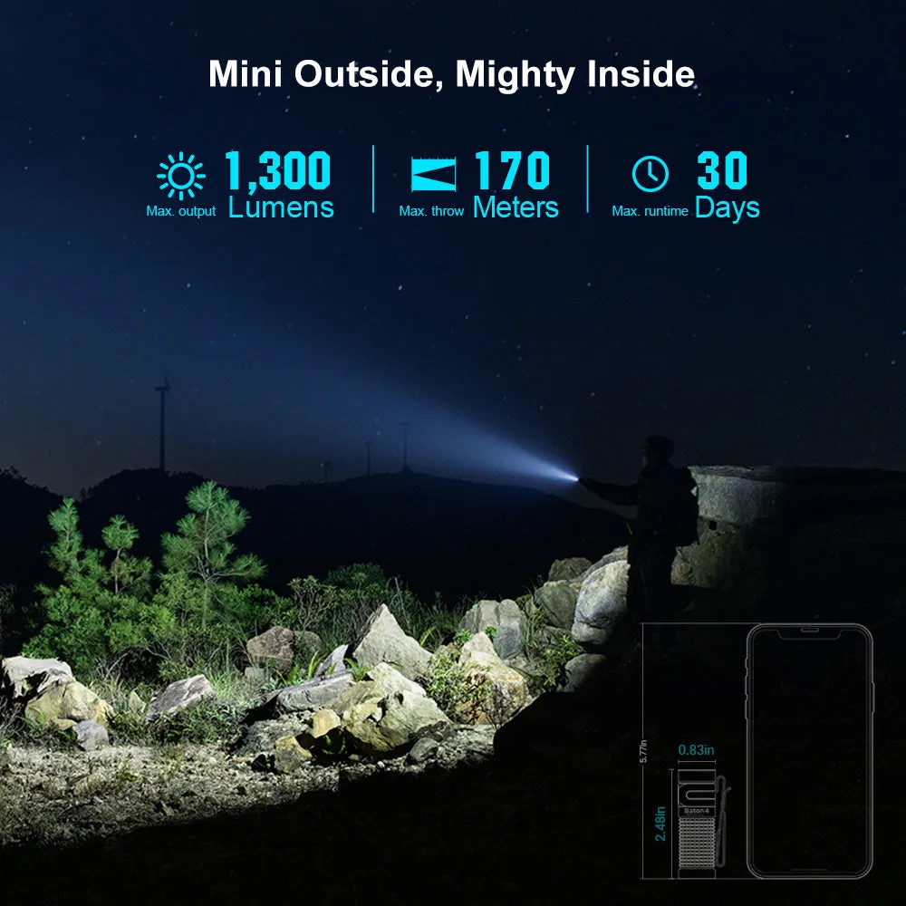 OLIGHT BATON 4 PREMIUM EDITION FLASHLIGHT 1300L