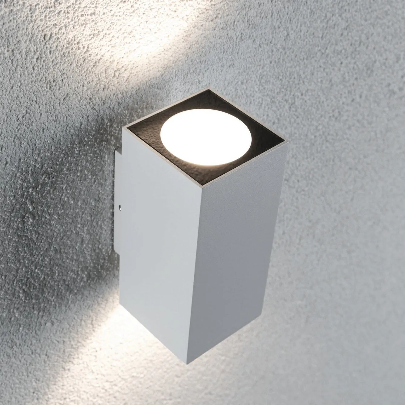 Outdoor Flame 6.6W LED Dual Output Wall Light in White