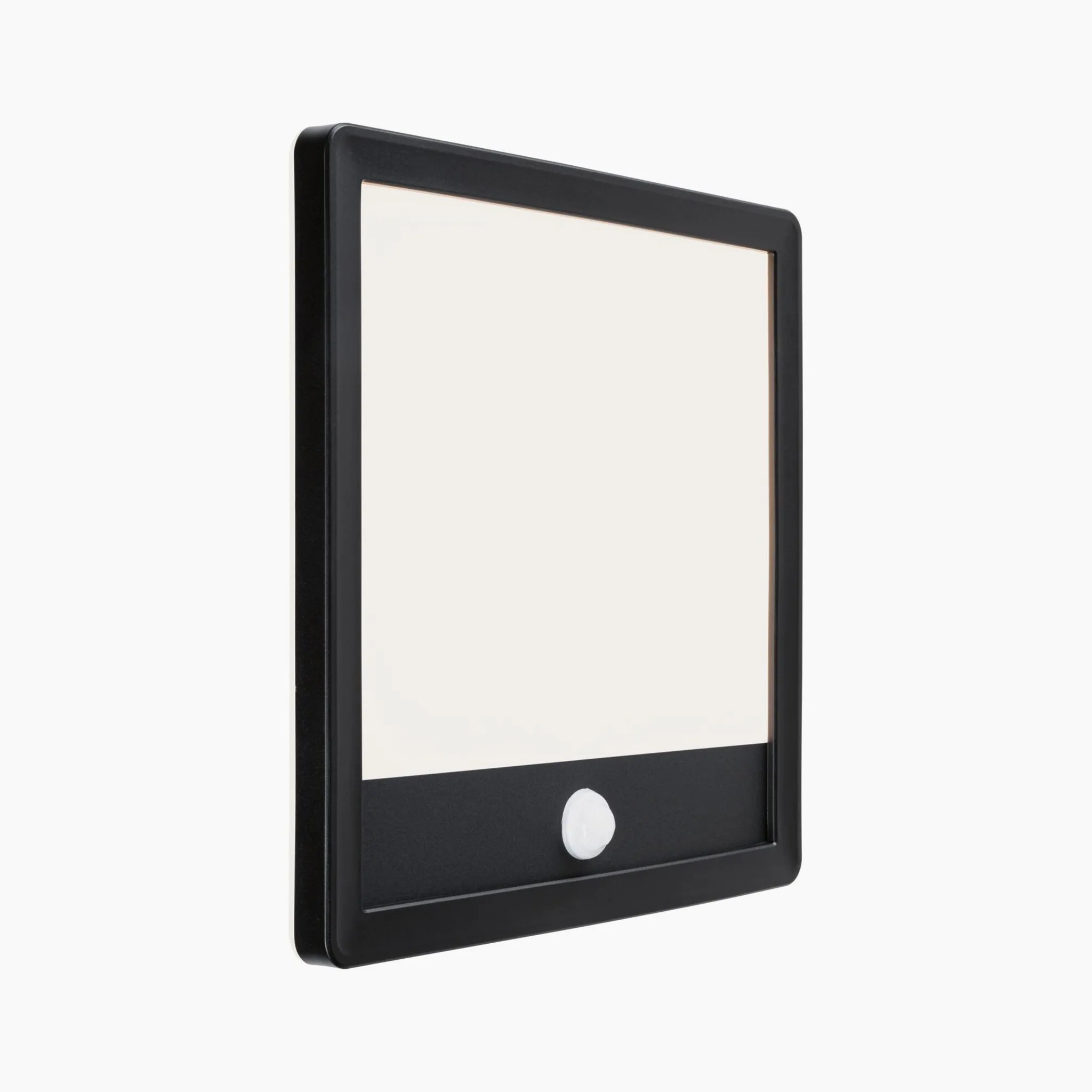 Outdoor Lamina Insect Friendly 16W LED Backlit Square Tunable Warm Light with Motion Detection in Black