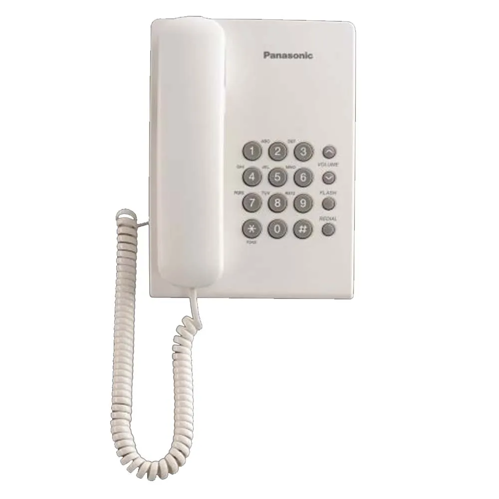 PANASONIC Single Line Wall Mountable Phone KX-TS500ML (White/Black)