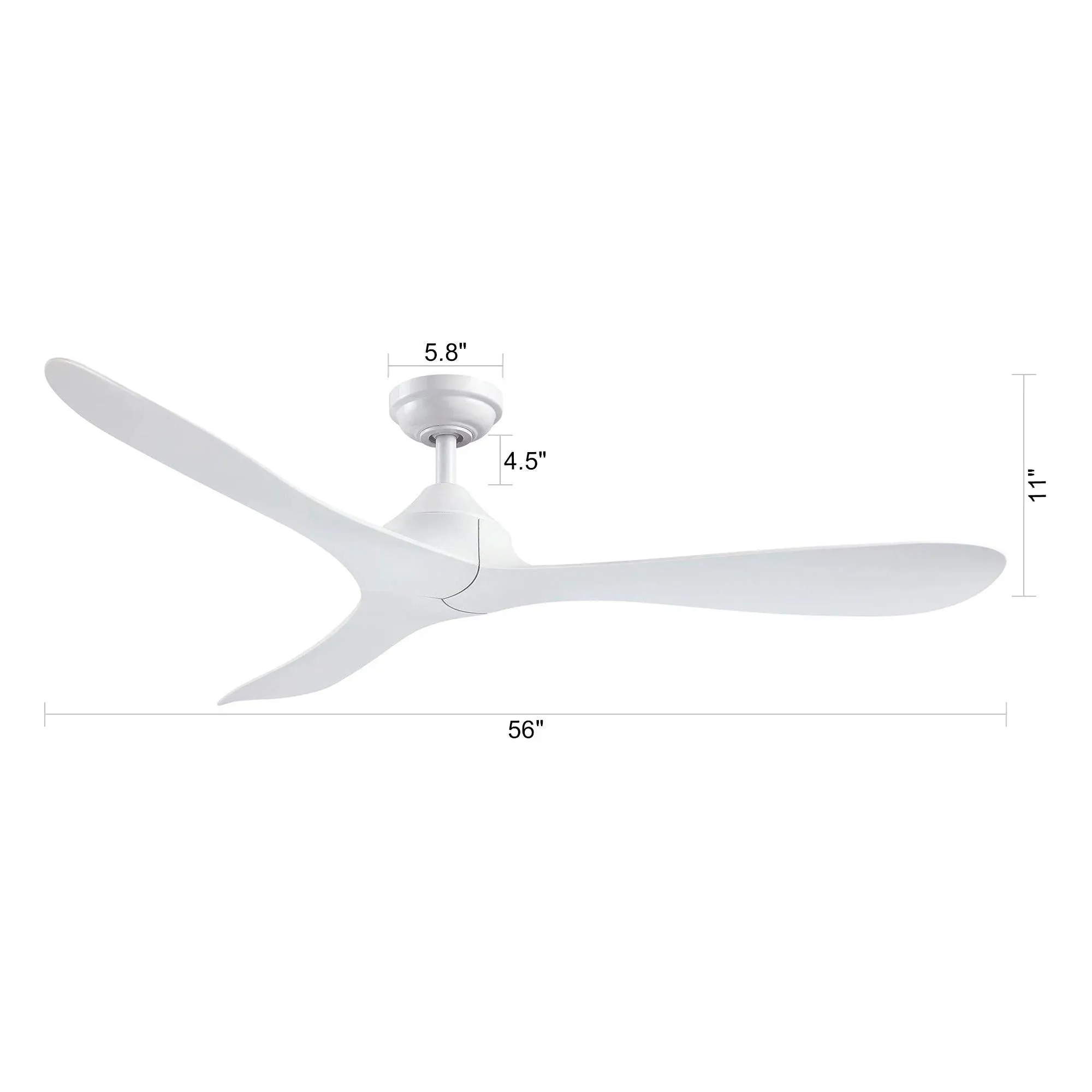 Parrot Uncle 56" Propeller Ceiling Fan Reversible with Remote Control New