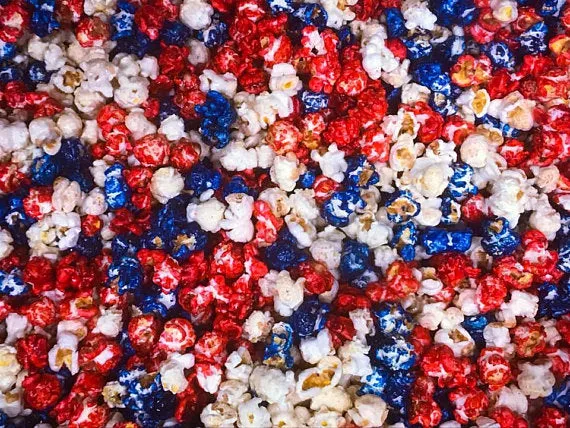 Patriotic Red White Blue Candy Popcorn