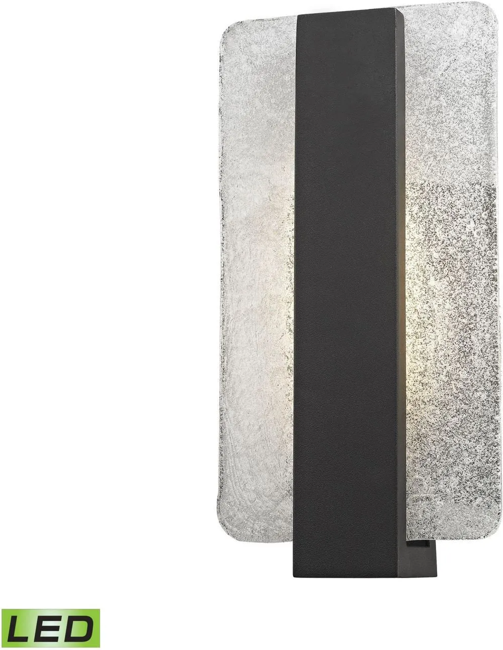 Pierre Led Outdoor Wall Sconce In Textured Matte Black