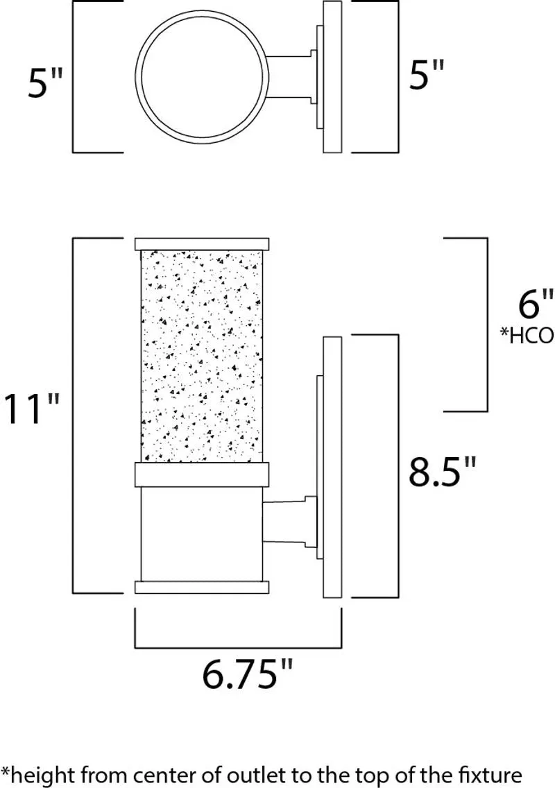 Pillar 5" Outdoor Wall Sconce