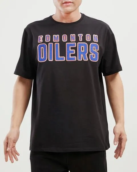 Pro Standard NHL Men's Edmonton Oilers Chenille T-Shirt