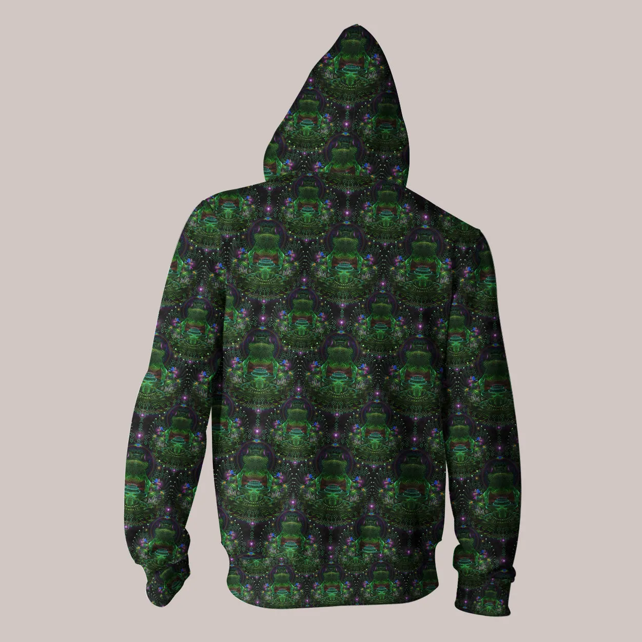 Psychedelic Hoodie (UV/RGB, Eco-Friendly, Unisex, Zip-Up) | AMPHLIFIED