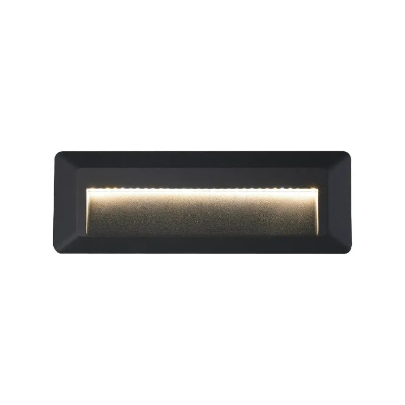 Rectangular Black LED Step Light