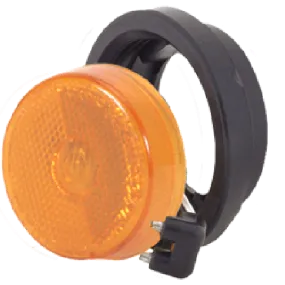 Sealed 2-1/2" Marker Light: Reflex Lens w/ Grommet - Amber or Red