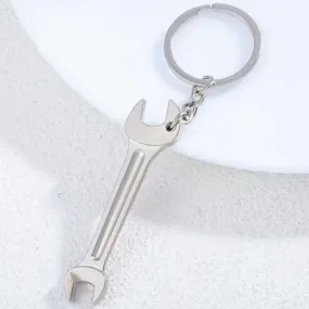 Silver Metal Wrench Keychain