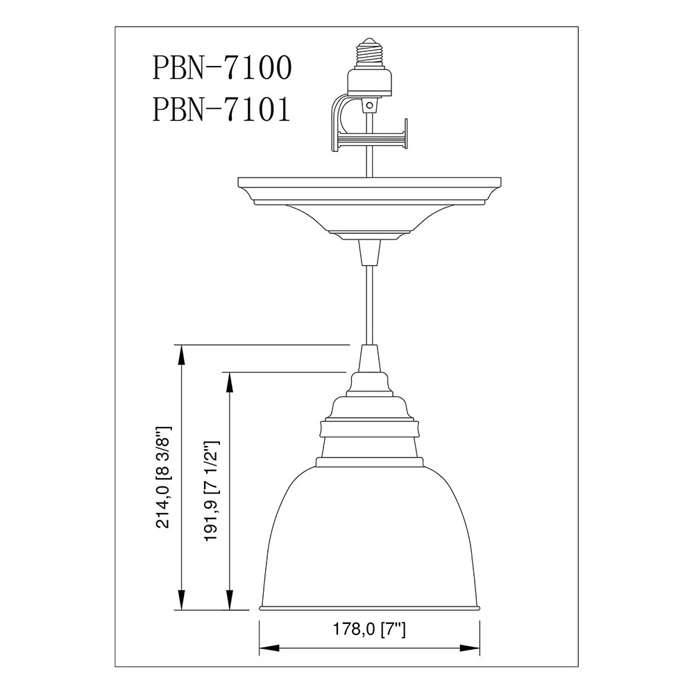 Small Matte Black Metal Dome Instant Pendant Recessed Can Conversion Kit