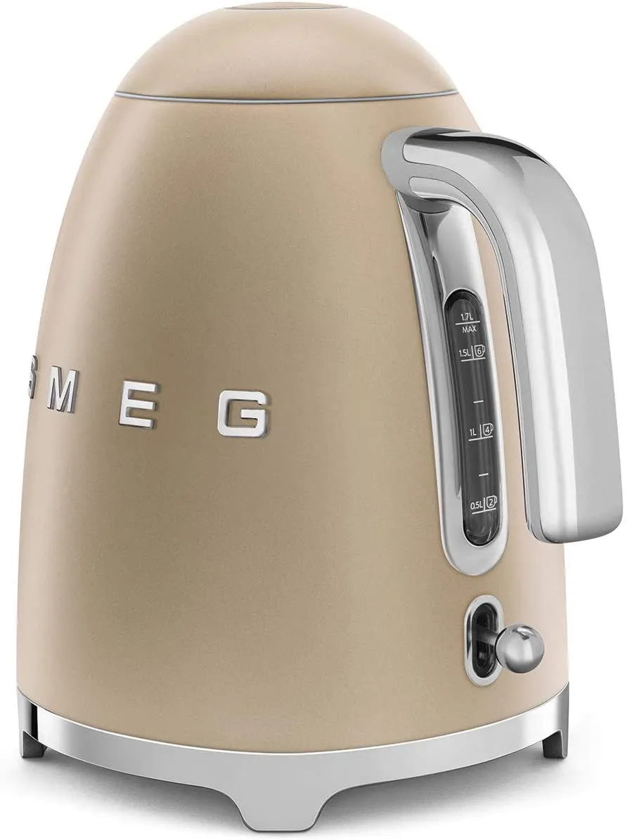 SMEG KLF03CHMUK 1.7 Litre Retro Style Kettle - Matte Champagne Gold