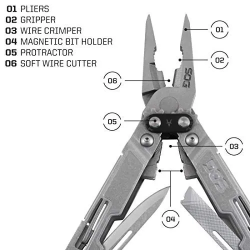 SOG PowerAccess Deluxe Multi-Tool | 21 Tools   12pc Hex Bit Kit.