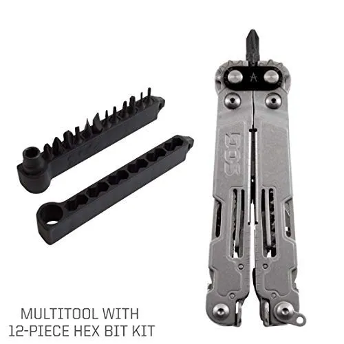 SOG PowerAccess Deluxe Multi-Tool | 21 Tools   12pc Hex Bit Kit.