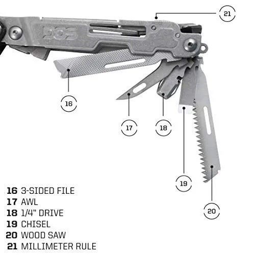 SOG PowerAccess Deluxe Multi-Tool | 21 Tools   12pc Hex Bit Kit.