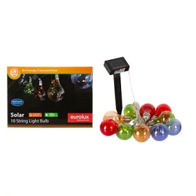 Solar 10LT Colour String Light Set