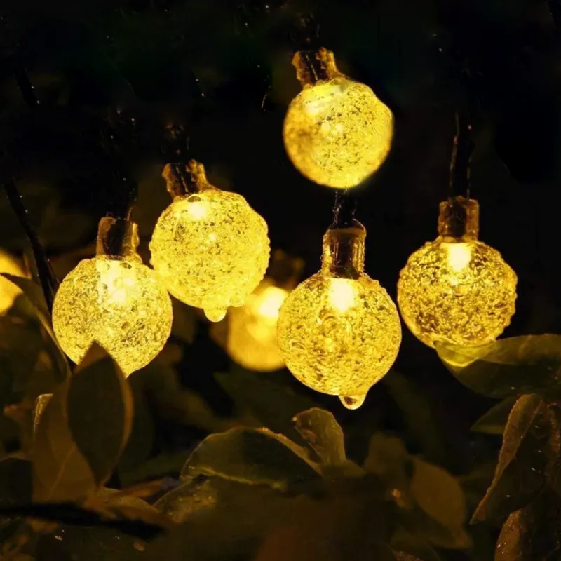 Solar Crystal Globe LED String Lights