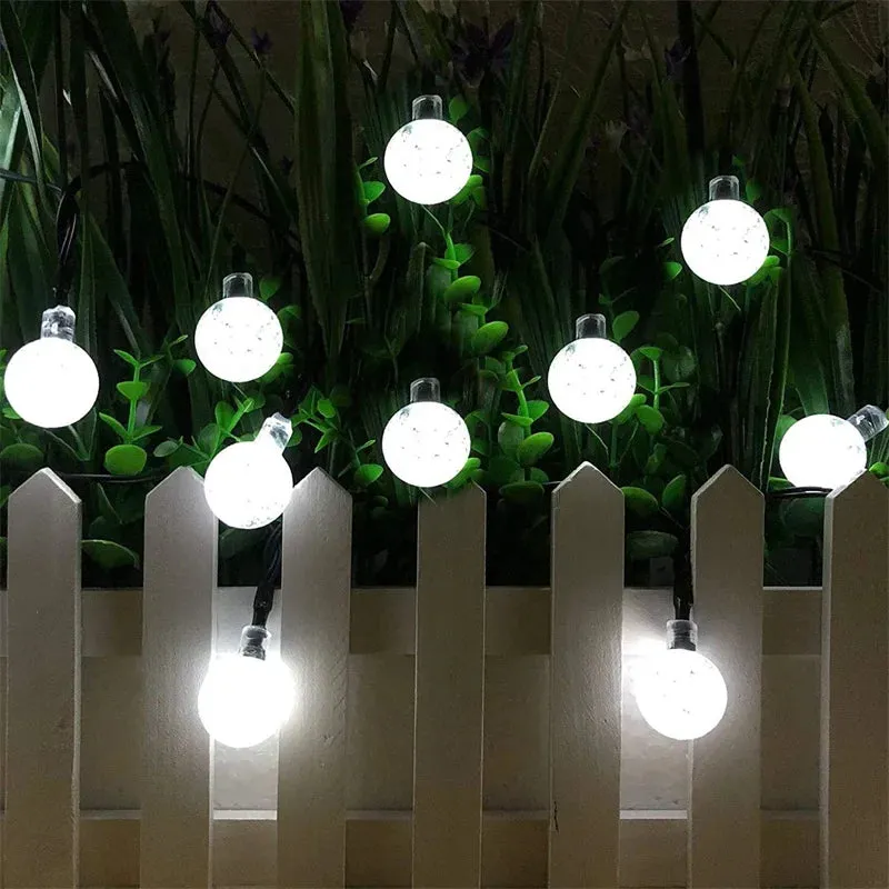 Solar Crystal Globe LED String Lights