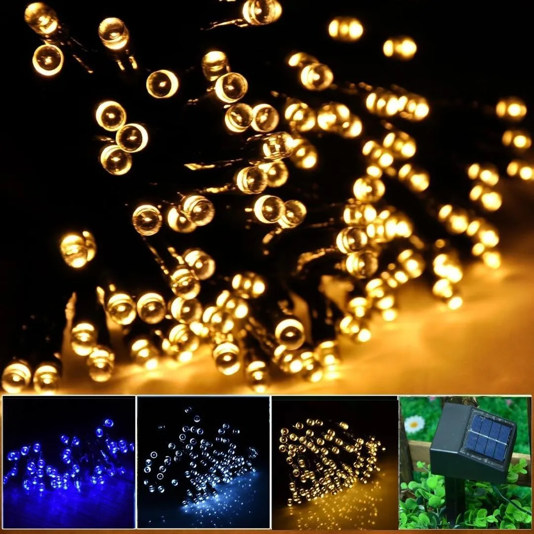 Solar LED String Light 55ft Ambiance Lighting Christmas Lights