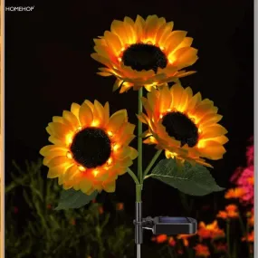 Solar Outdoor Decor Light Sunflower LED Garden Decoration Light for Home,Garden and Yard (Renewed)