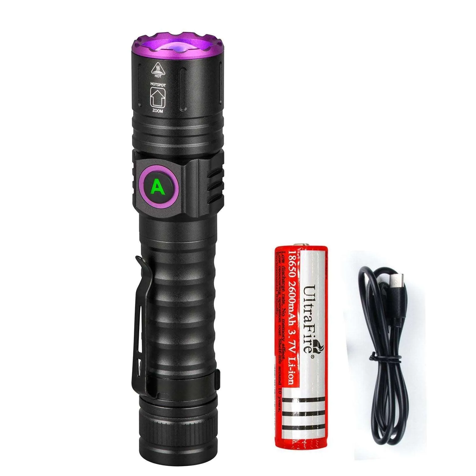 SP69 Rechargeable UV Flashlight