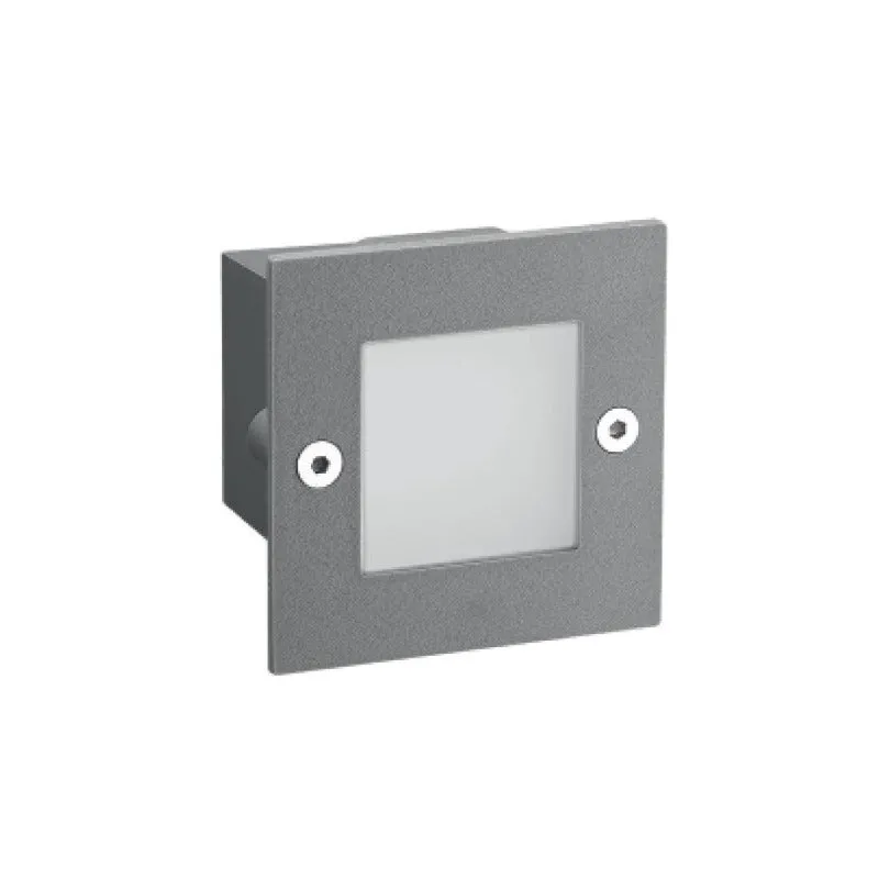 Square Dark Grey 2 Watts Step Light